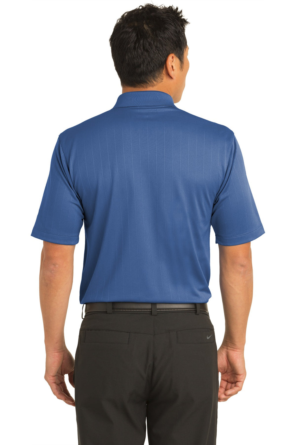 DISCONTINUED Nike Dri-FIT Textured Polo. 244620 - Mountain Blue - back