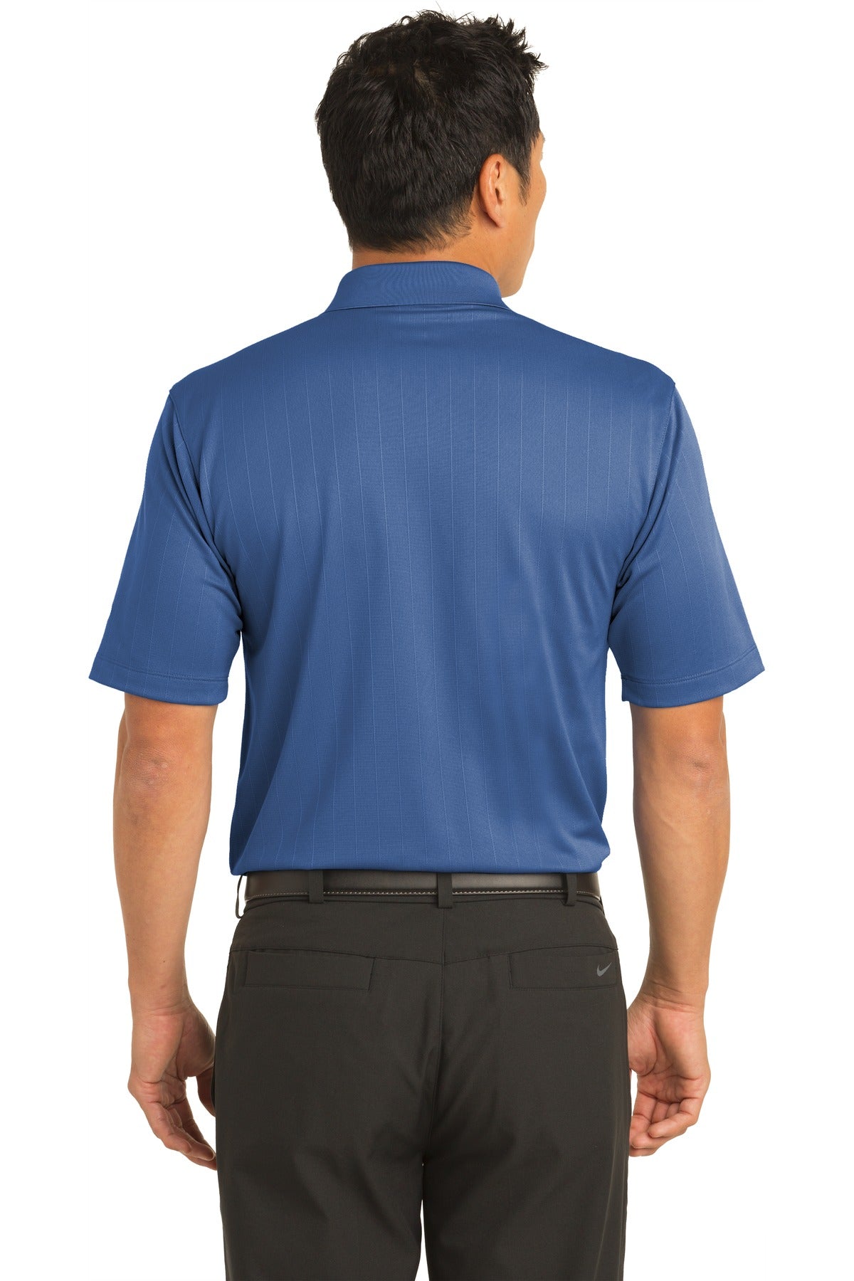DISCONTINUED Nike Dri-FIT Textured Polo. 244620 - Mountain Blue - back
