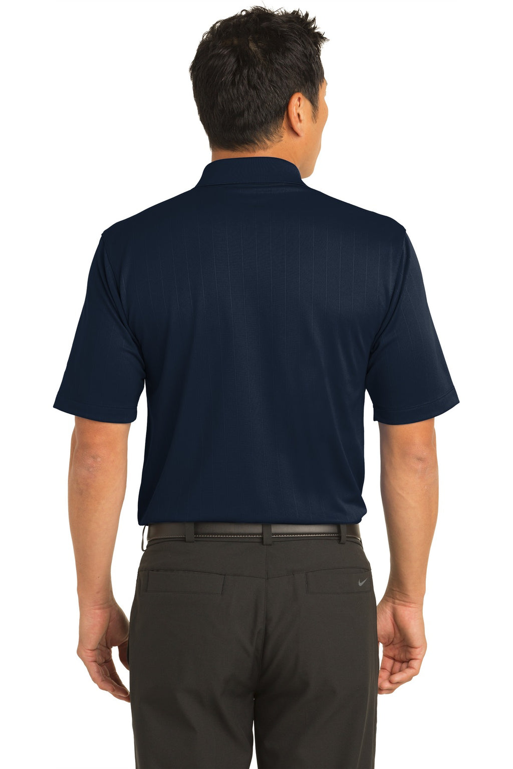 DISCONTINUED Nike Dri-FIT Textured Polo. 244620 - Navy - back