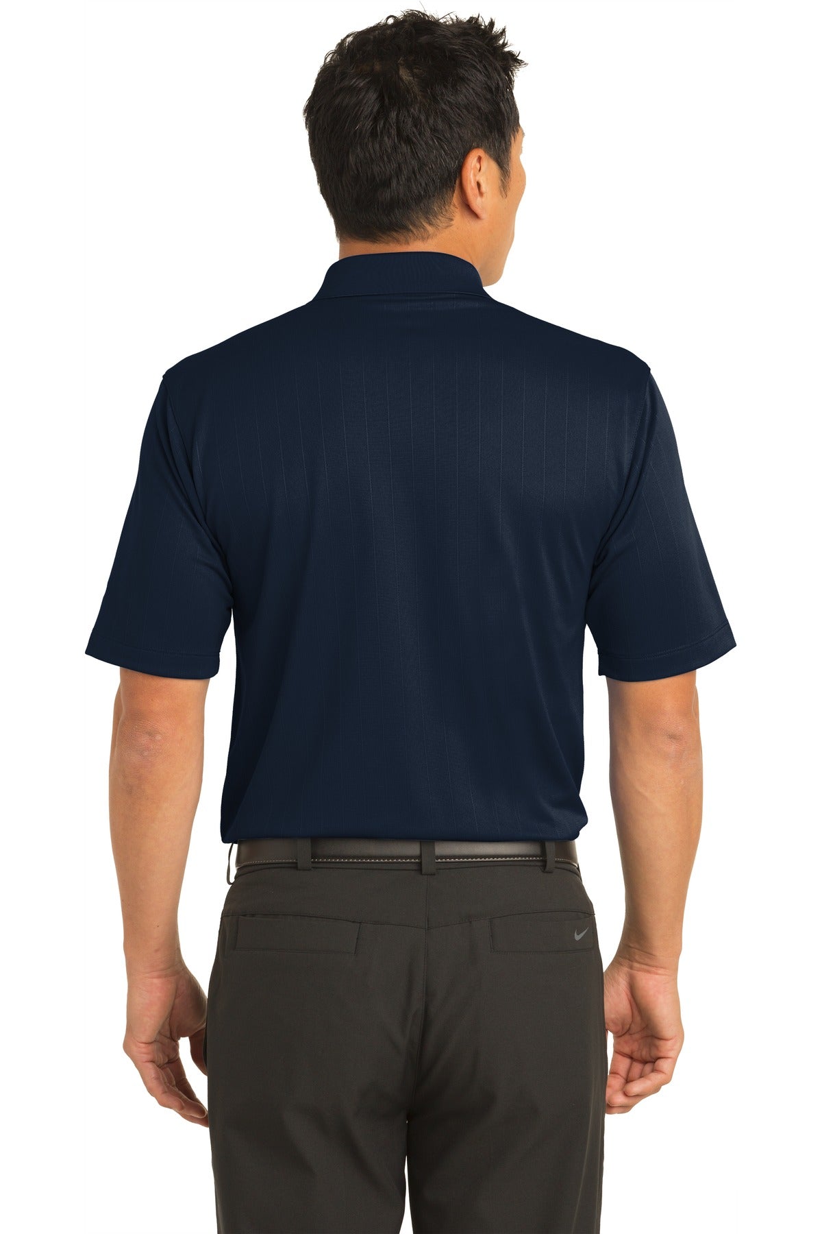 DISCONTINUED Nike Dri-FIT Textured Polo. 244620 - Navy - back