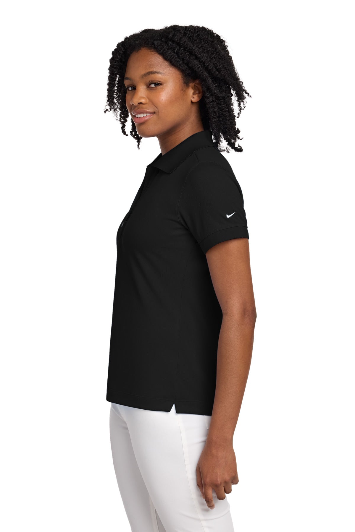 Nike Women's Dri-FIT Classic Polo. 286772 - Black - side