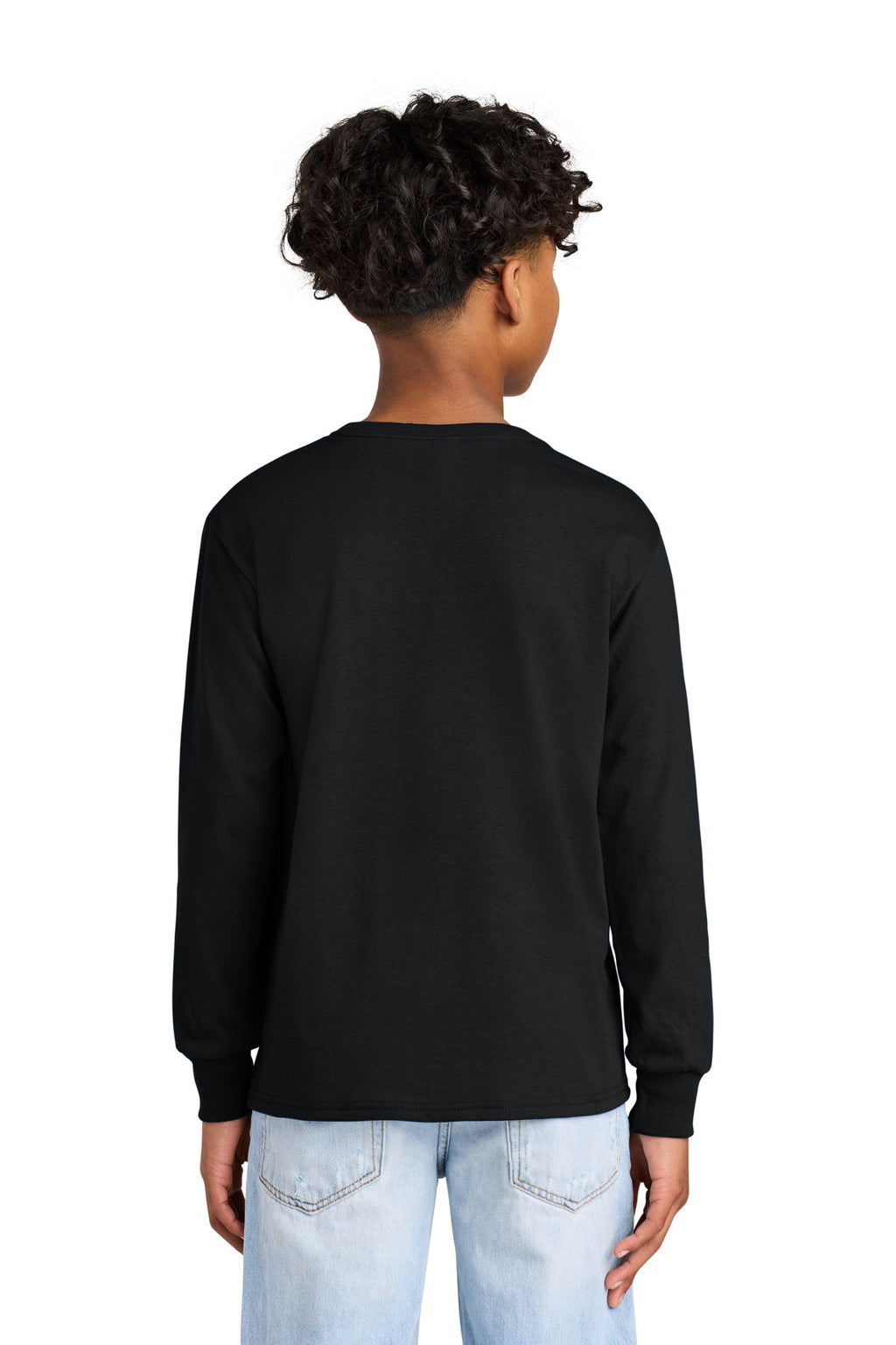 Jerzees Youth Dri-Power 50/50 Cotton/Poly Long Sleeve 29BL - Black - back