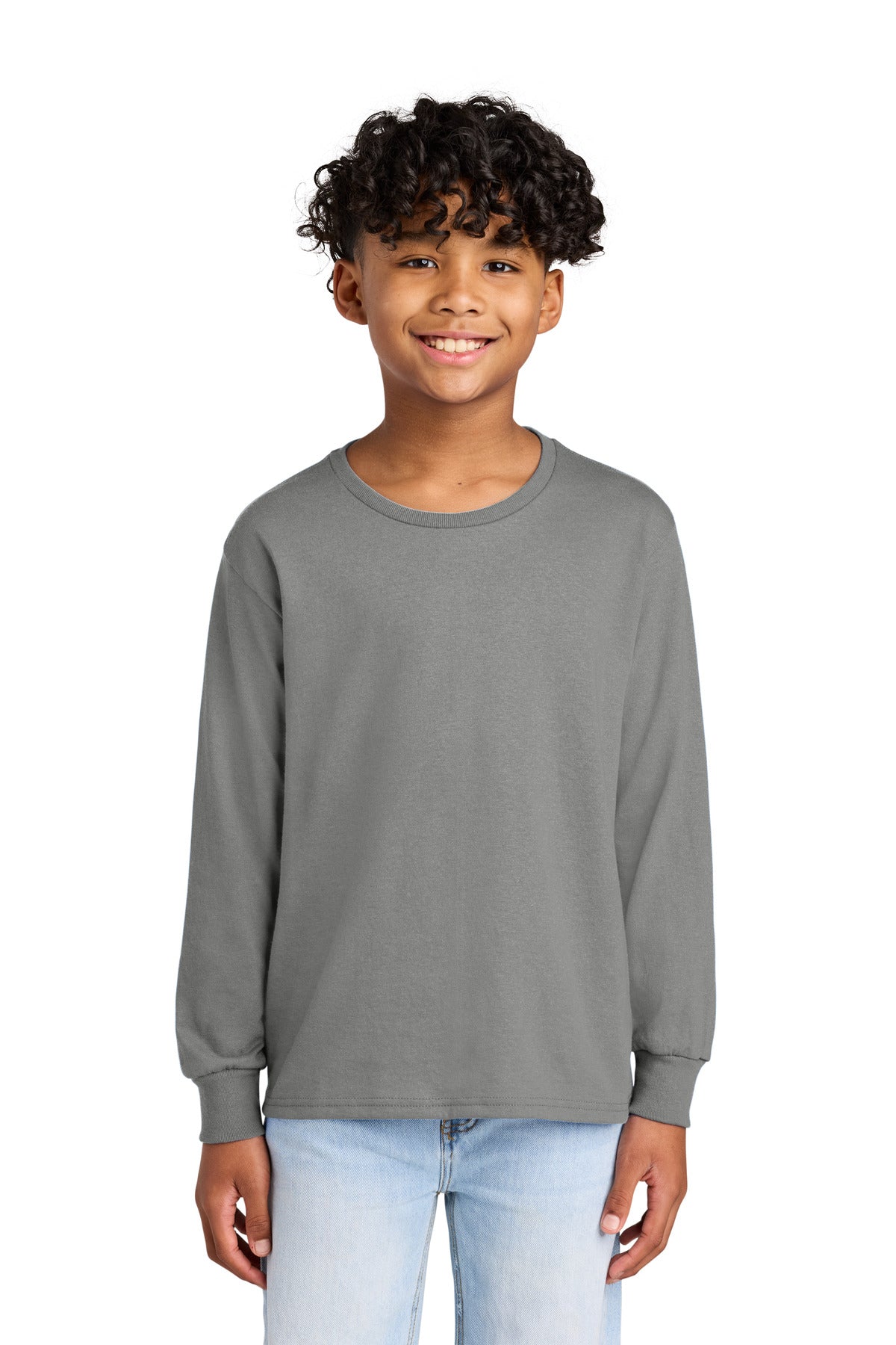 Jerzees Youth Dri-Power 50/50 Cotton/Poly Long Sleeve 29BL - Oxford - front