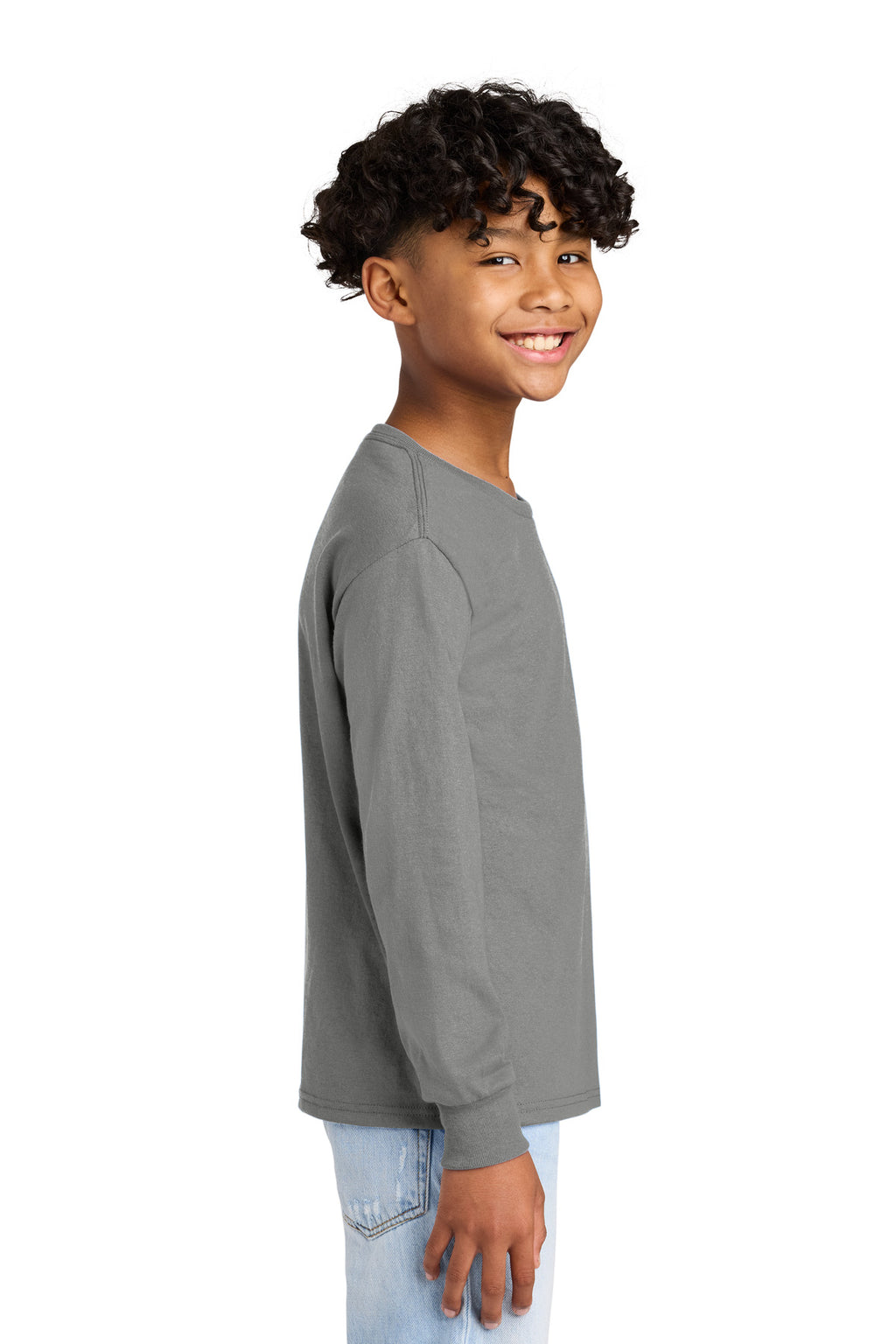 Jerzees Youth Dri-Power 50/50 Cotton/Poly Long Sleeve 29BL - Oxford - side