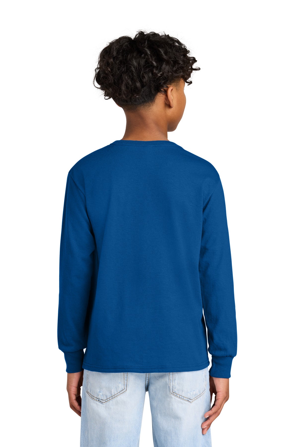 Jerzees Youth Dri-Power 50/50 Cotton/Poly Long Sleeve 29BL - Royal - back