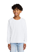 Jerzees Youth Dri-Power 50/50 Cotton/Poly Long Sleeve 29BL - White - front