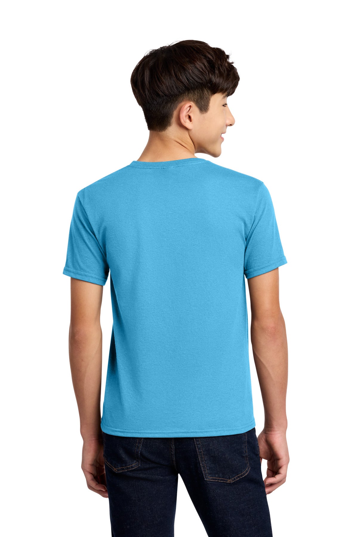 Jerzees - Youth Dri-Power 50/50 Cotton/Poly T-Shirt. 29B - Aquatic Blue - back