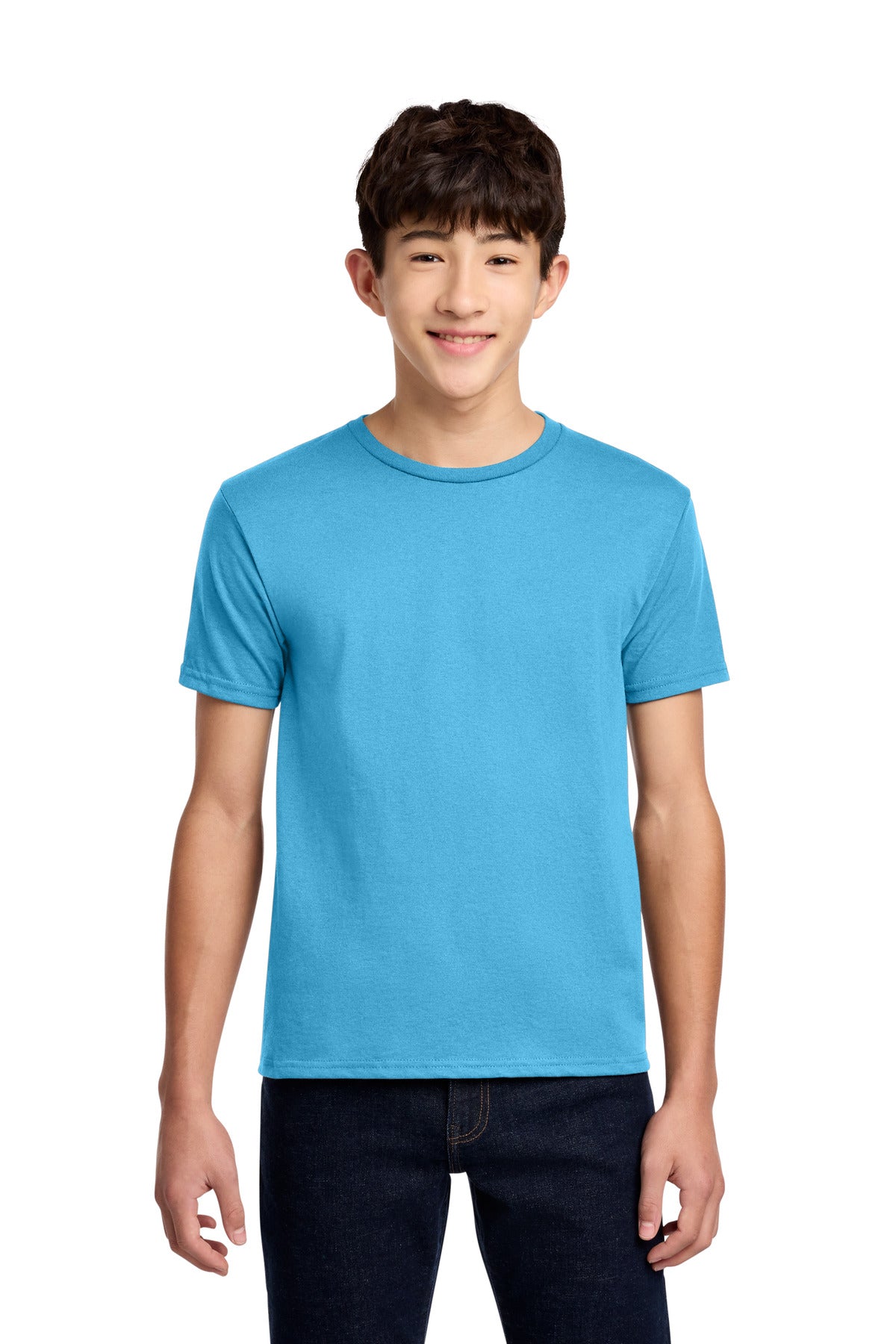 Jerzees - Youth Dri-Power 50/50 Cotton/Poly T-Shirt. 29B - Aquatic Blue - front