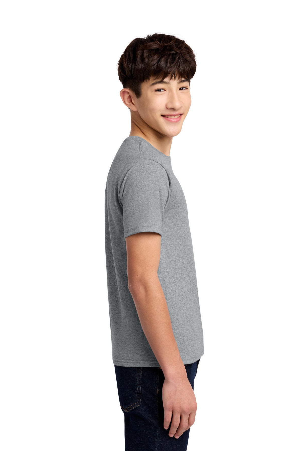 Jerzees - Youth Dri-Power 50/50 Cotton/Poly T-Shirt. 29B - Athletic Heather - side