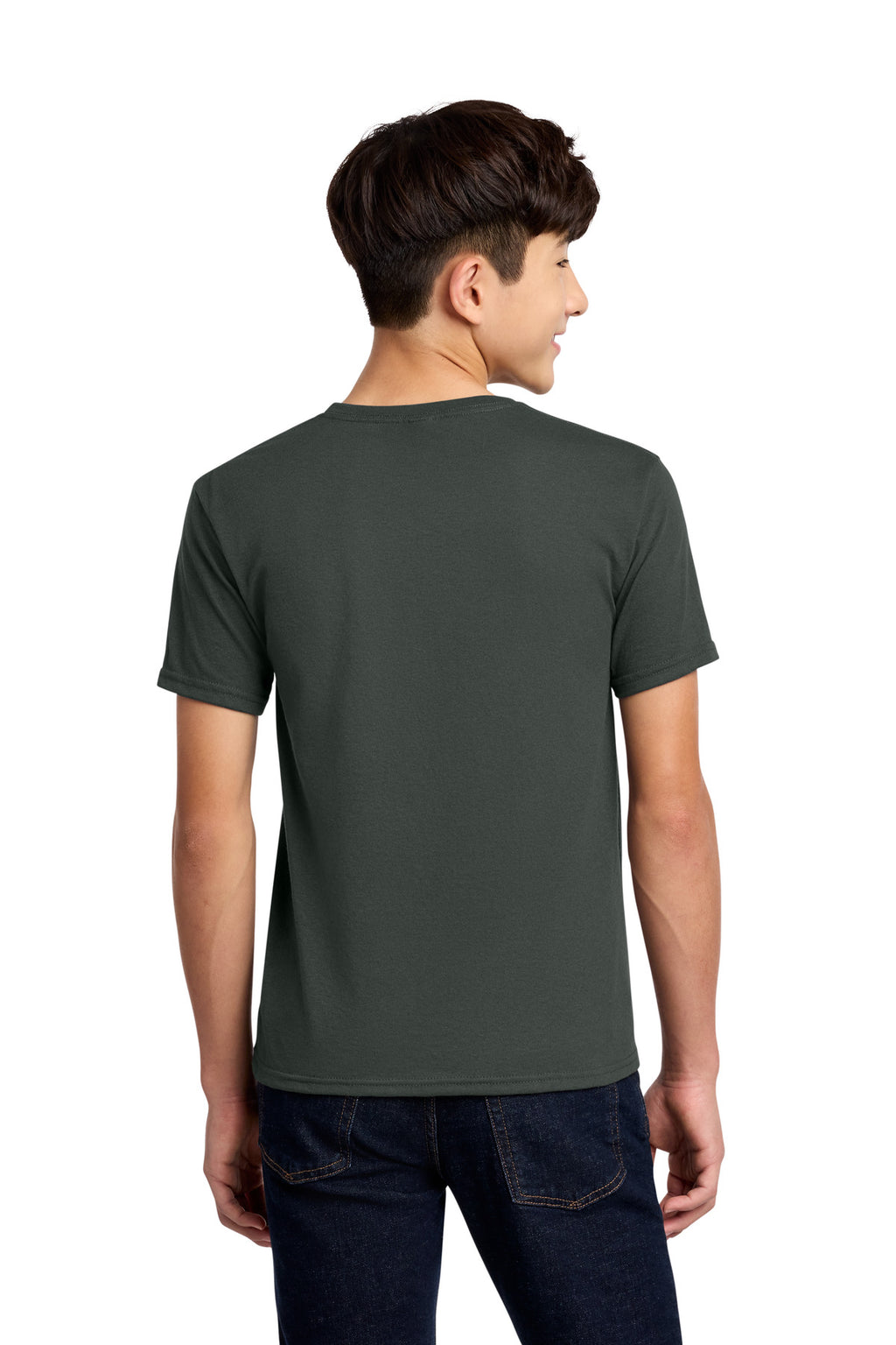 Jerzees - Youth Dri-Power 50/50 Cotton/Poly T-Shirt. 29B - Charcoal Grey - back