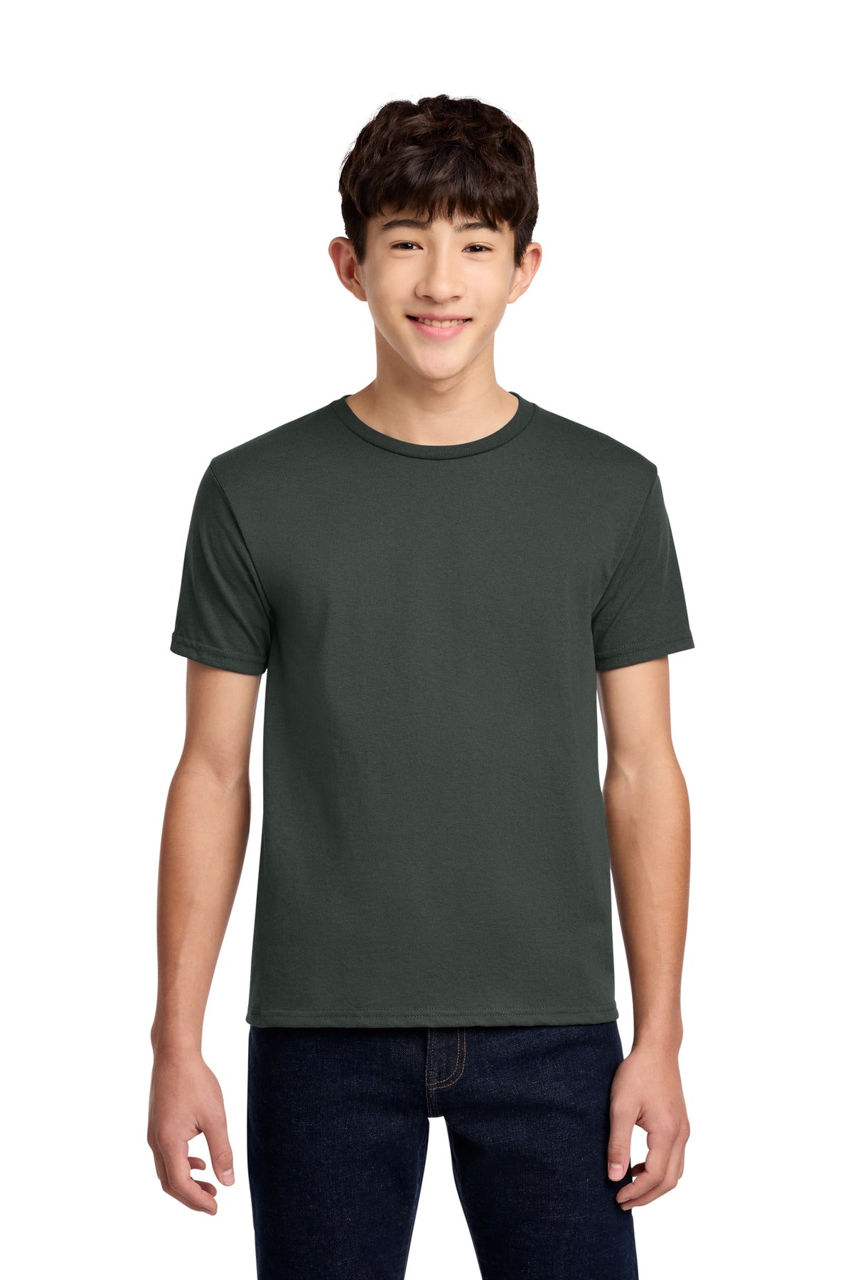 Jerzees - Youth Dri-Power 50/50 Cotton/Poly T-Shirt. 29B - Charcoal Grey - front