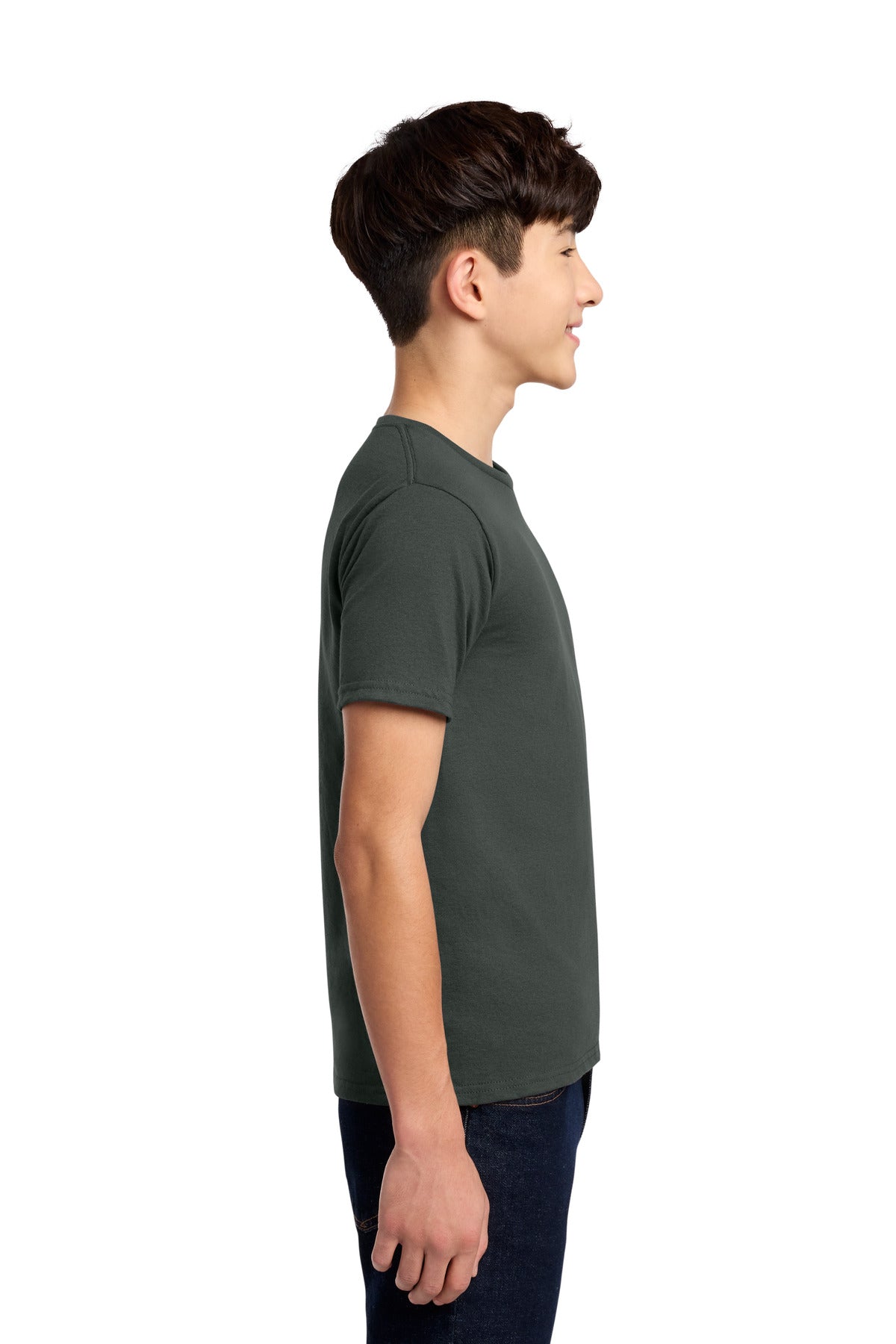 Jerzees - Youth Dri-Power 50/50 Cotton/Poly T-Shirt. 29B - Charcoal Grey - side