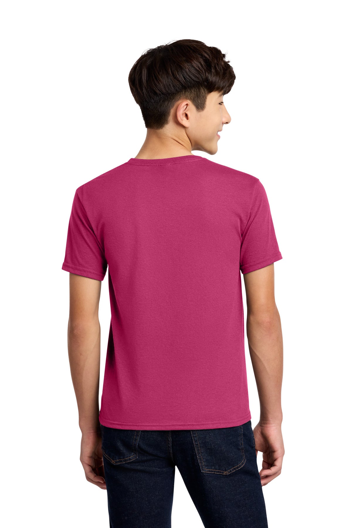 Jerzees - Youth Dri-Power 50/50 Cotton/Poly T-Shirt. 29B - Cyber Pink - back