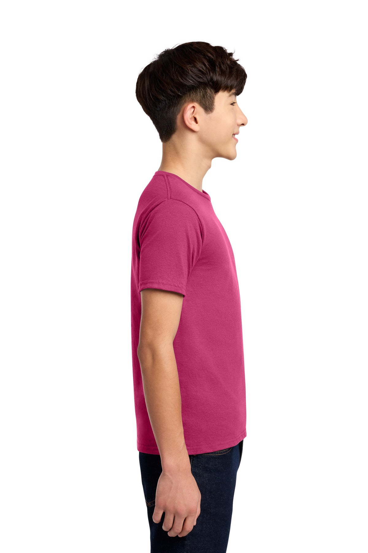 Jerzees - Youth Dri-Power 50/50 Cotton/Poly T-Shirt. 29B - Cyber Pink - side