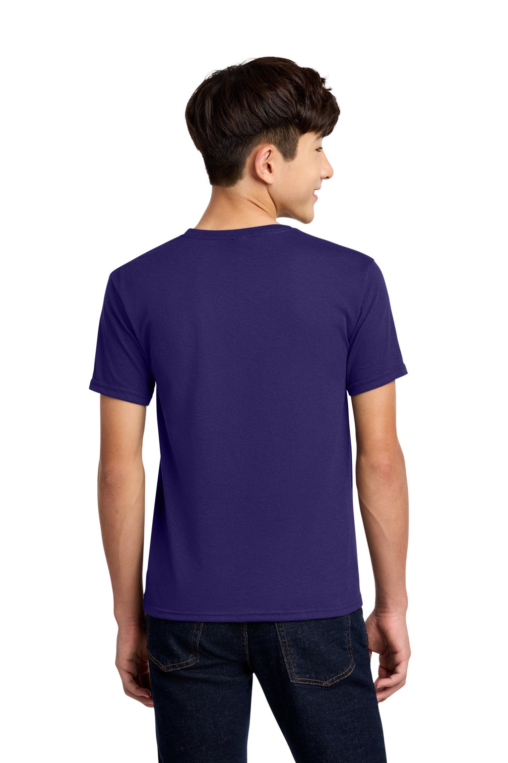 Jerzees - Youth Dri-Power 50/50 Cotton/Poly T-Shirt. 29B - Deep Purple - back