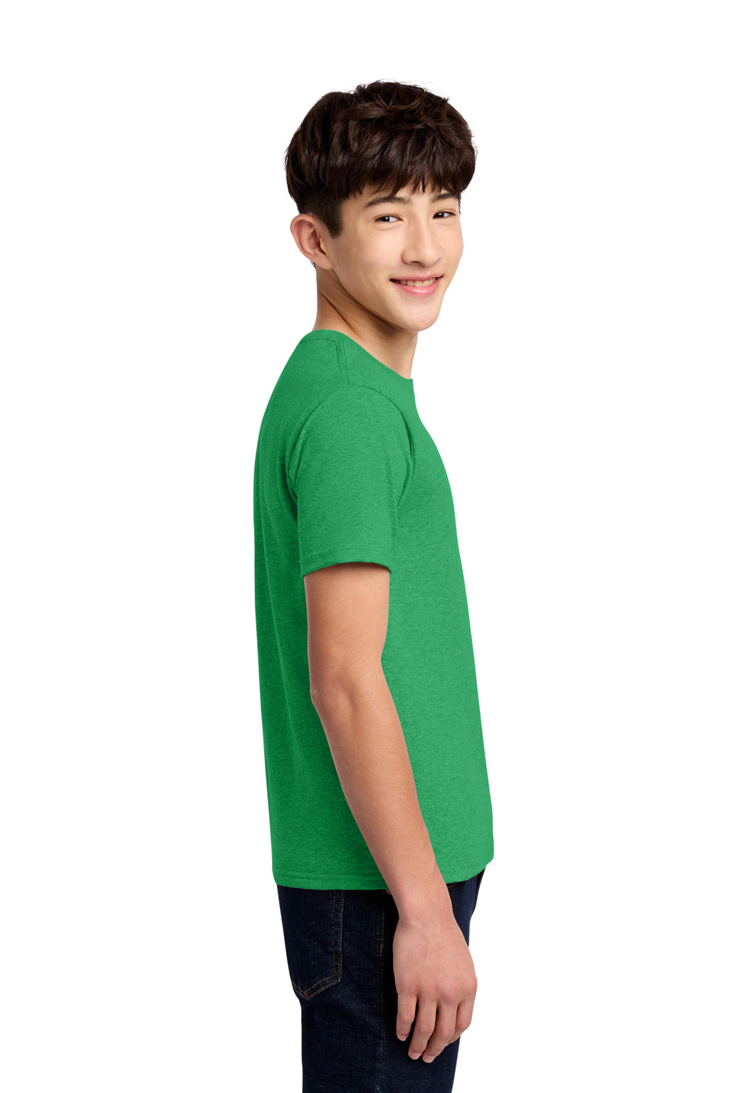 Jerzees - Youth Dri-Power 50/50 Cotton/Poly T-Shirt. 29B - Irish Green Heather - side