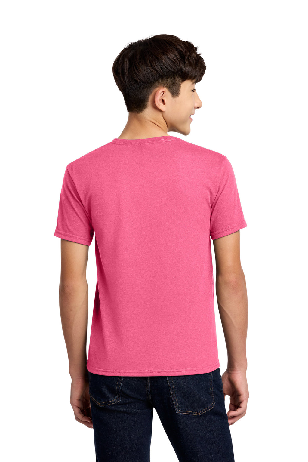 Jerzees - Youth Dri-Power 50/50 Cotton/Poly T-Shirt. 29B - Neon Pink - back