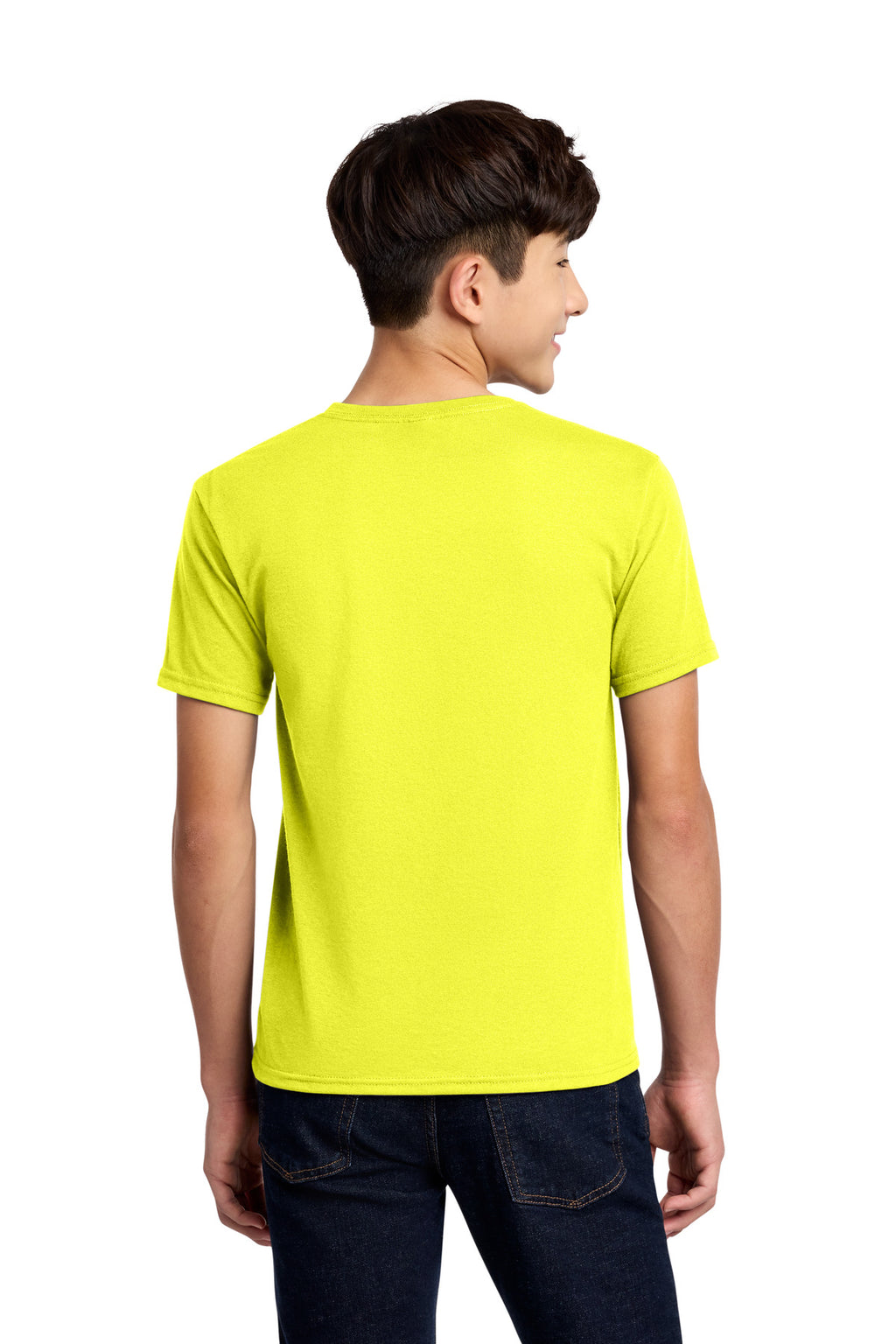 Jerzees - Youth Dri-Power 50/50 Cotton/Poly T-Shirt. 29B - Neon Yellow - back