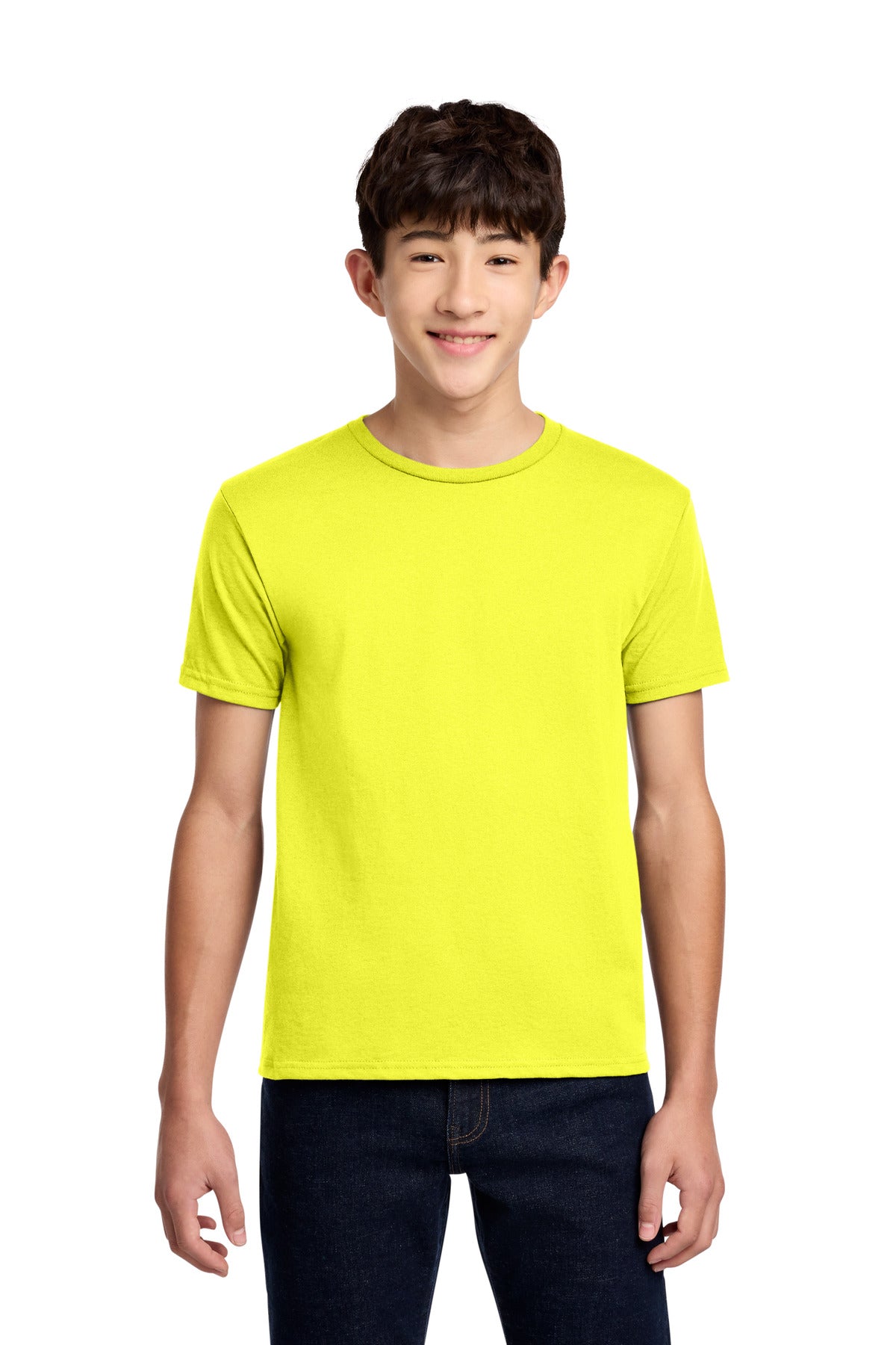 Jerzees - Youth Dri-Power 50/50 Cotton/Poly T-Shirt. 29B - Neon Yellow - front