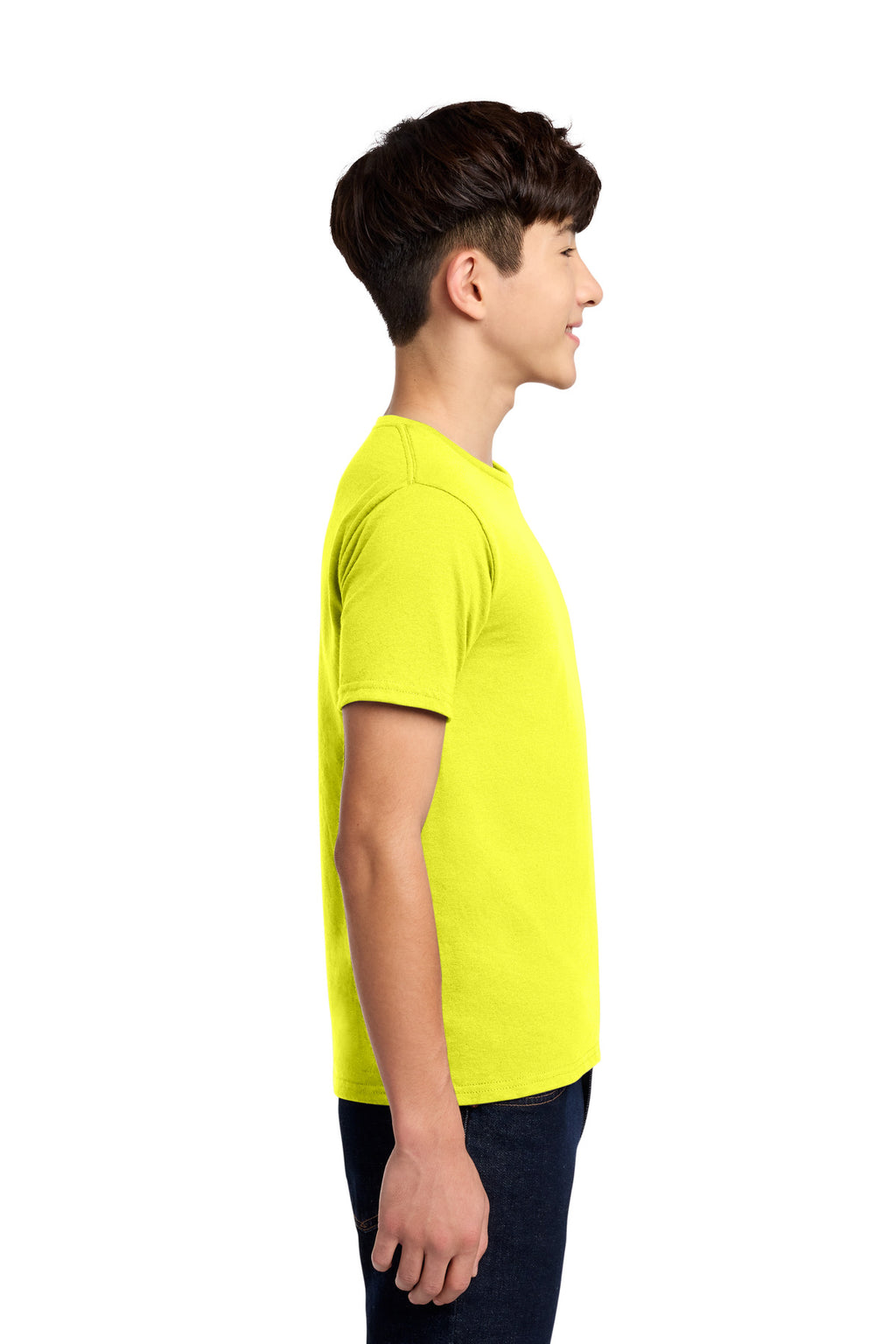 Jerzees - Youth Dri-Power 50/50 Cotton/Poly T-Shirt. 29B - Neon Yellow - side