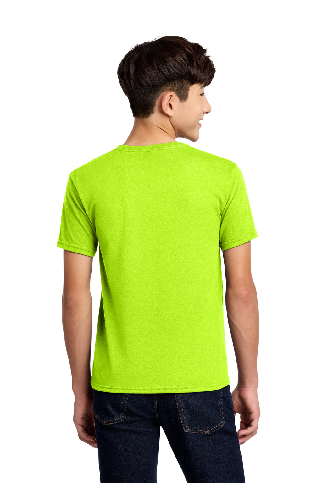 Jerzees - Youth Dri-Power 50/50 Cotton/Poly T-Shirt. 29B - Safety Green - back
