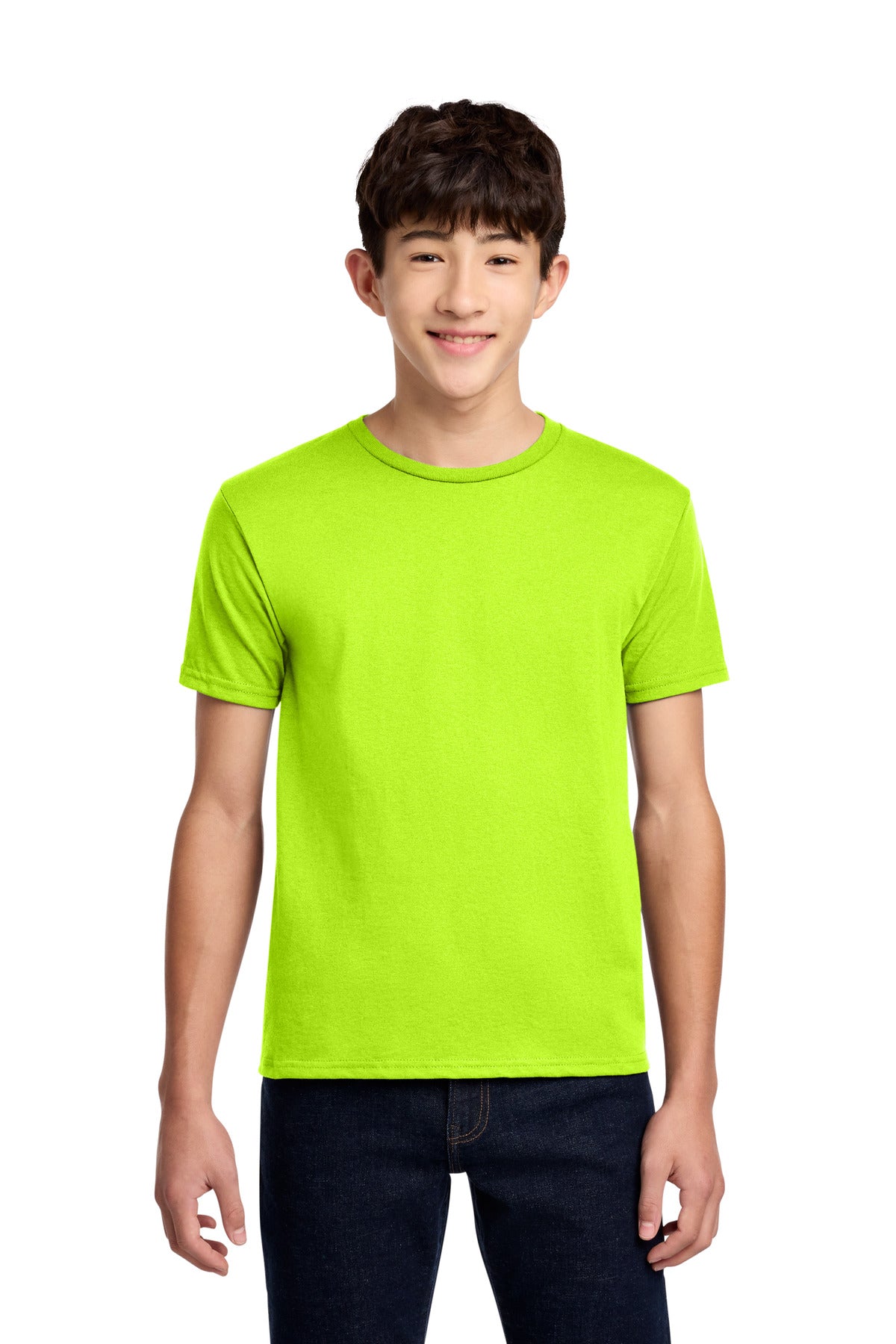Jerzees - Youth Dri-Power 50/50 Cotton/Poly T-Shirt. 29B - Safety Green - front
