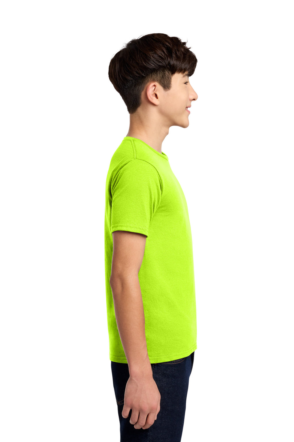 Jerzees - Youth Dri-Power 50/50 Cotton/Poly T-Shirt. 29B - Safety Green - side