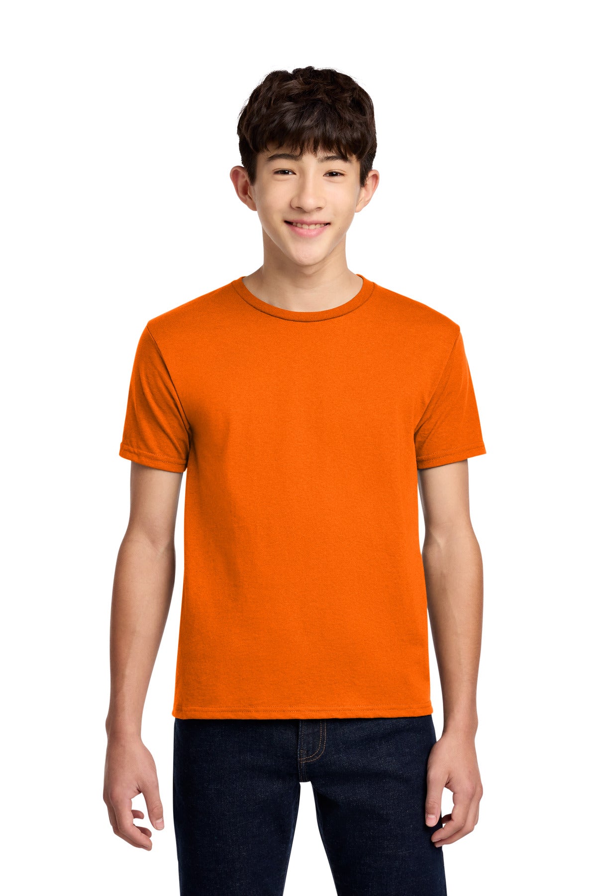 Jerzees - Youth Dri-Power 50/50 Cotton/Poly T-Shirt. 29B - Safety Orange - front