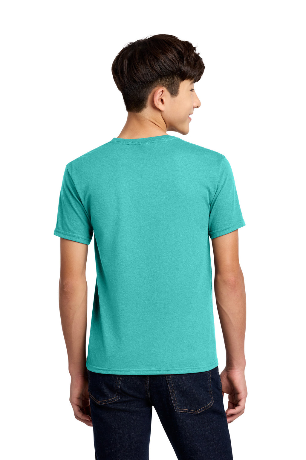 Jerzees - Youth Dri-Power 50/50 Cotton/Poly T-Shirt. 29B - Scuba Blue - back
