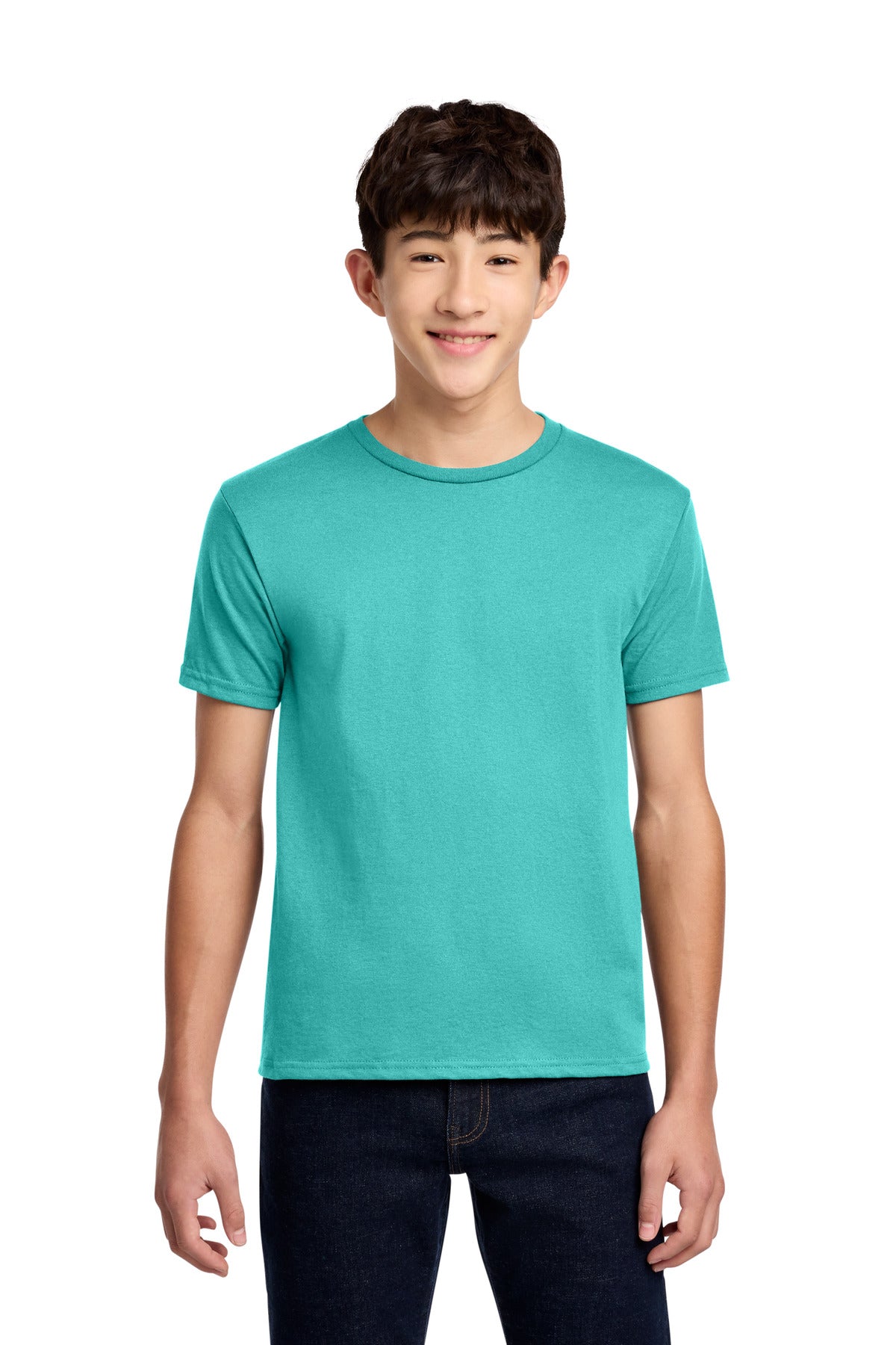 Jerzees - Youth Dri-Power 50/50 Cotton/Poly T-Shirt. 29B - Scuba Blue - front