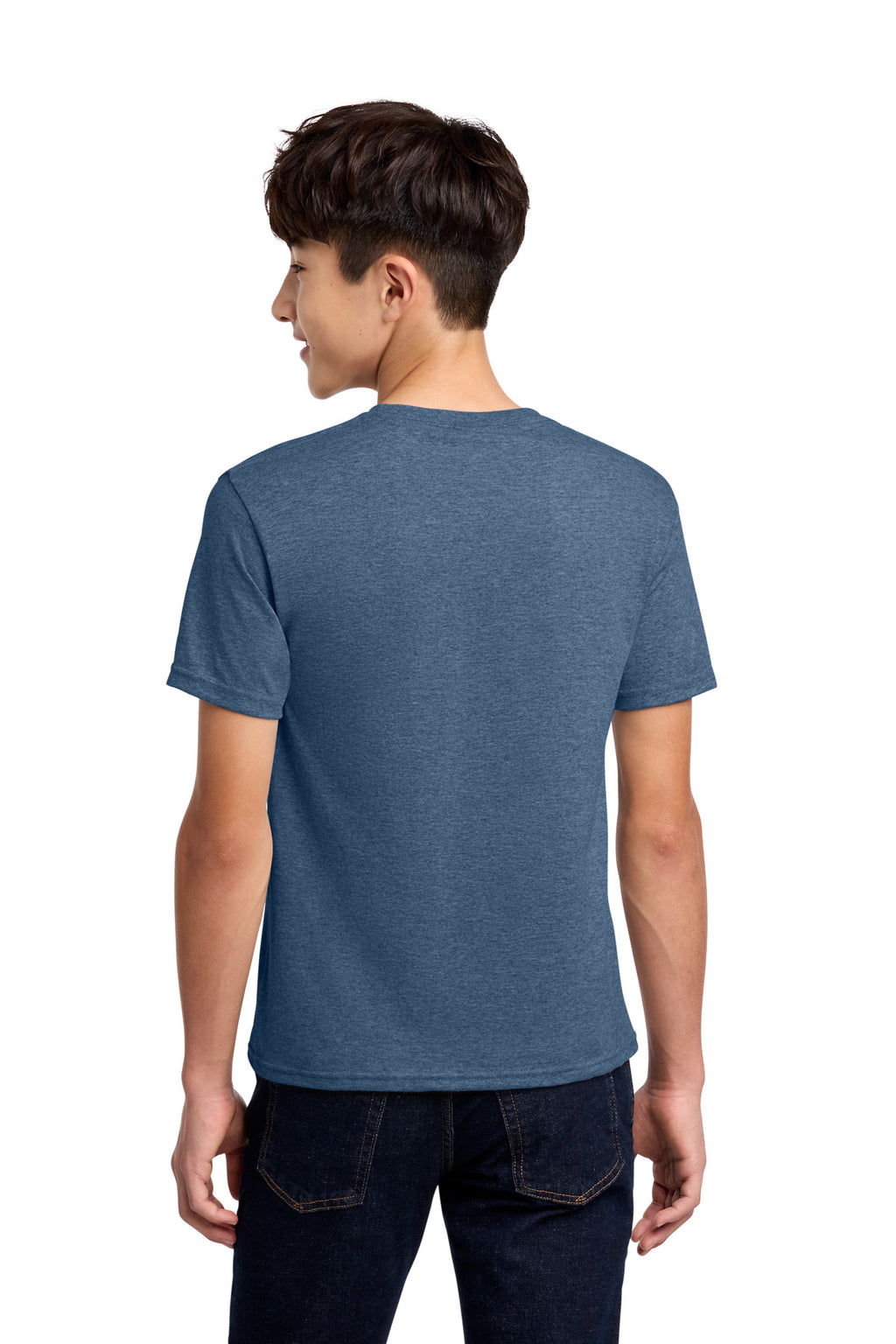 Jerzees - Youth Dri-Power 50/50 Cotton/Poly T-Shirt. 29B - Vintage Heather Blue - back