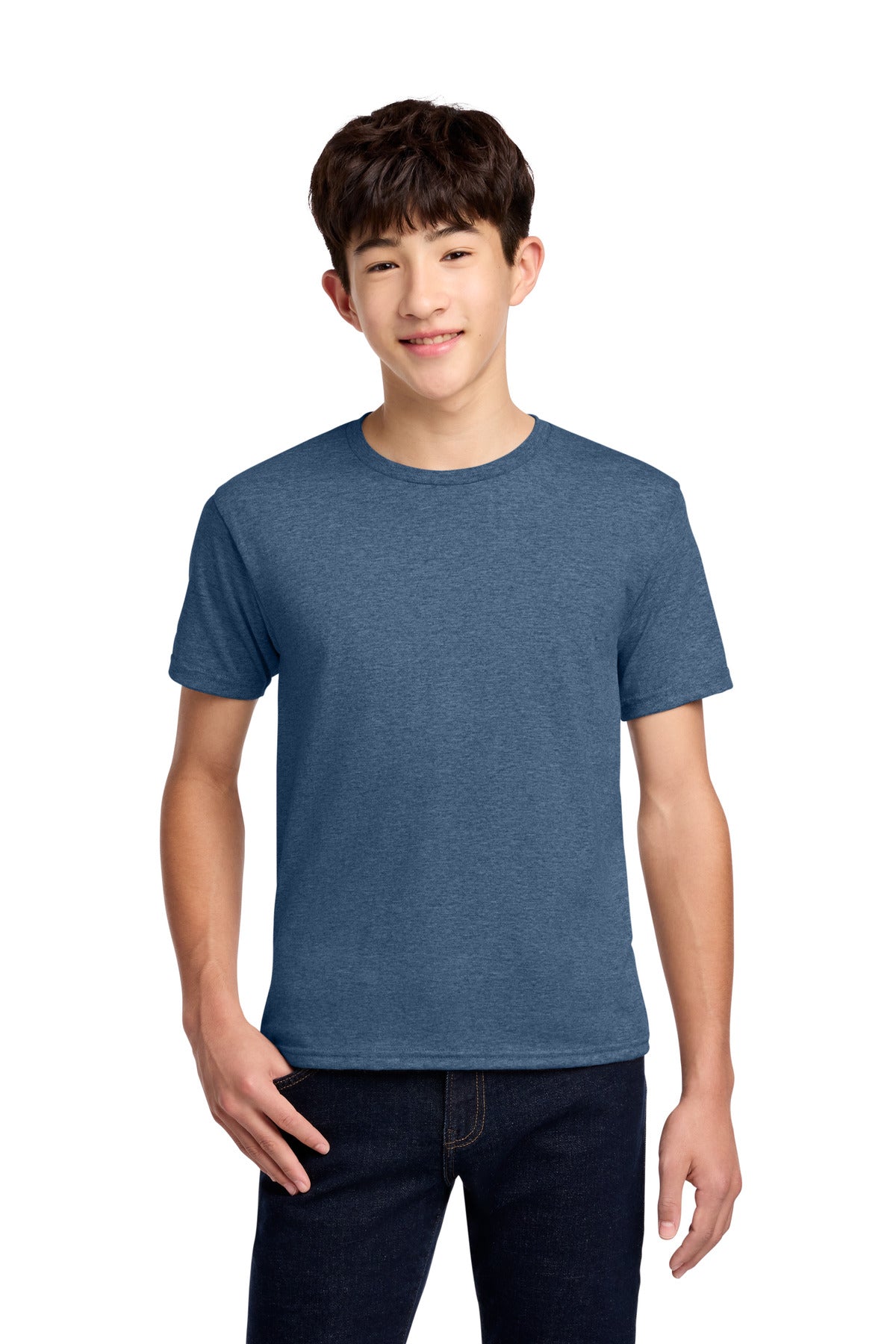 Jerzees - Youth Dri-Power 50/50 Cotton/Poly T-Shirt. 29B - Vintage Heather Blue - front