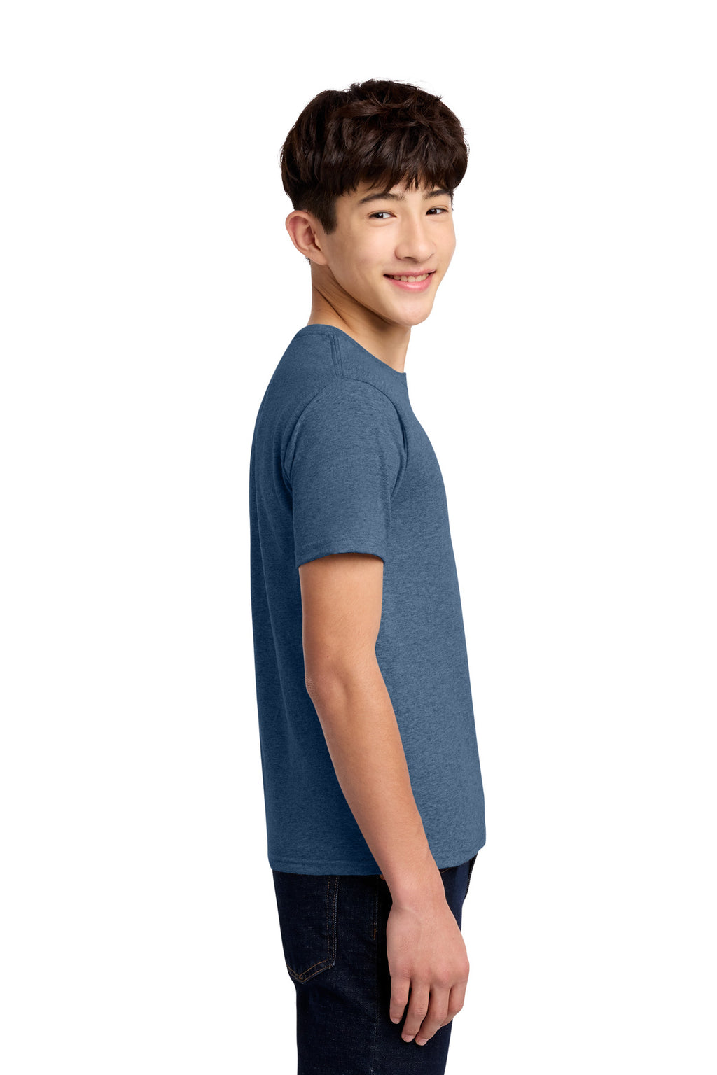 Jerzees - Youth Dri-Power 50/50 Cotton/Poly T-Shirt. 29B - Vintage Heather Blue - side