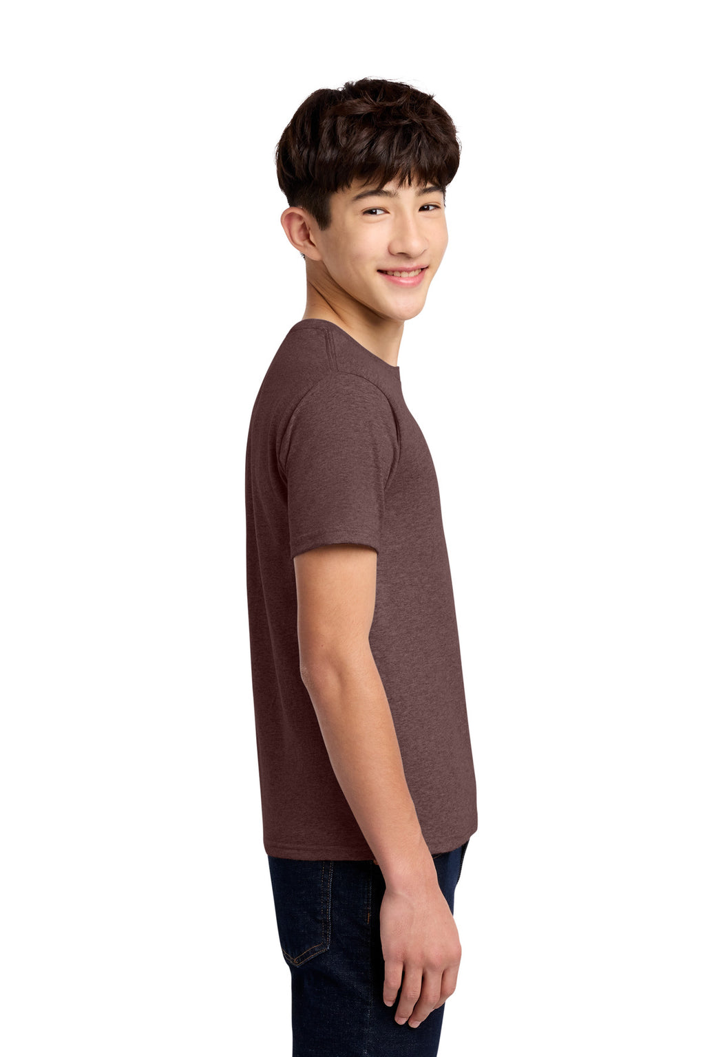 Jerzees - Youth Dri-Power 50/50 Cotton/Poly T-Shirt. 29B - Vintage Heather Maroon - side