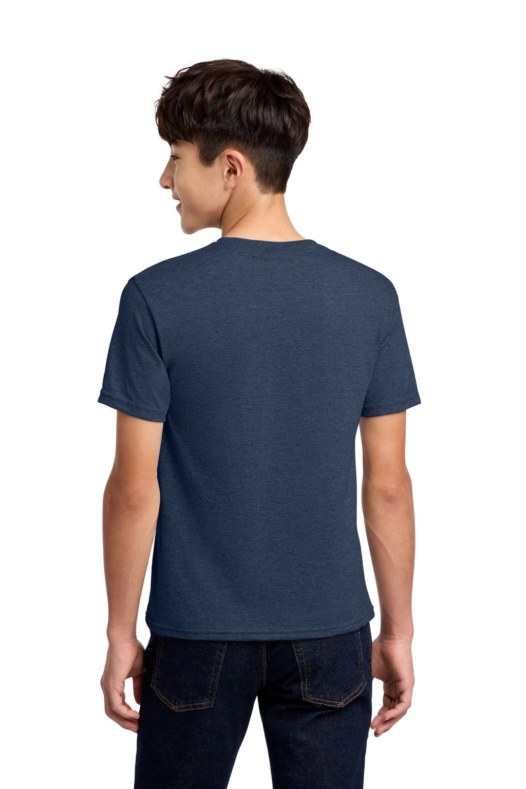 Jerzees - Youth Dri-Power 50/50 Cotton/Poly T-Shirt. 29B - Vintage Heather Navy - back