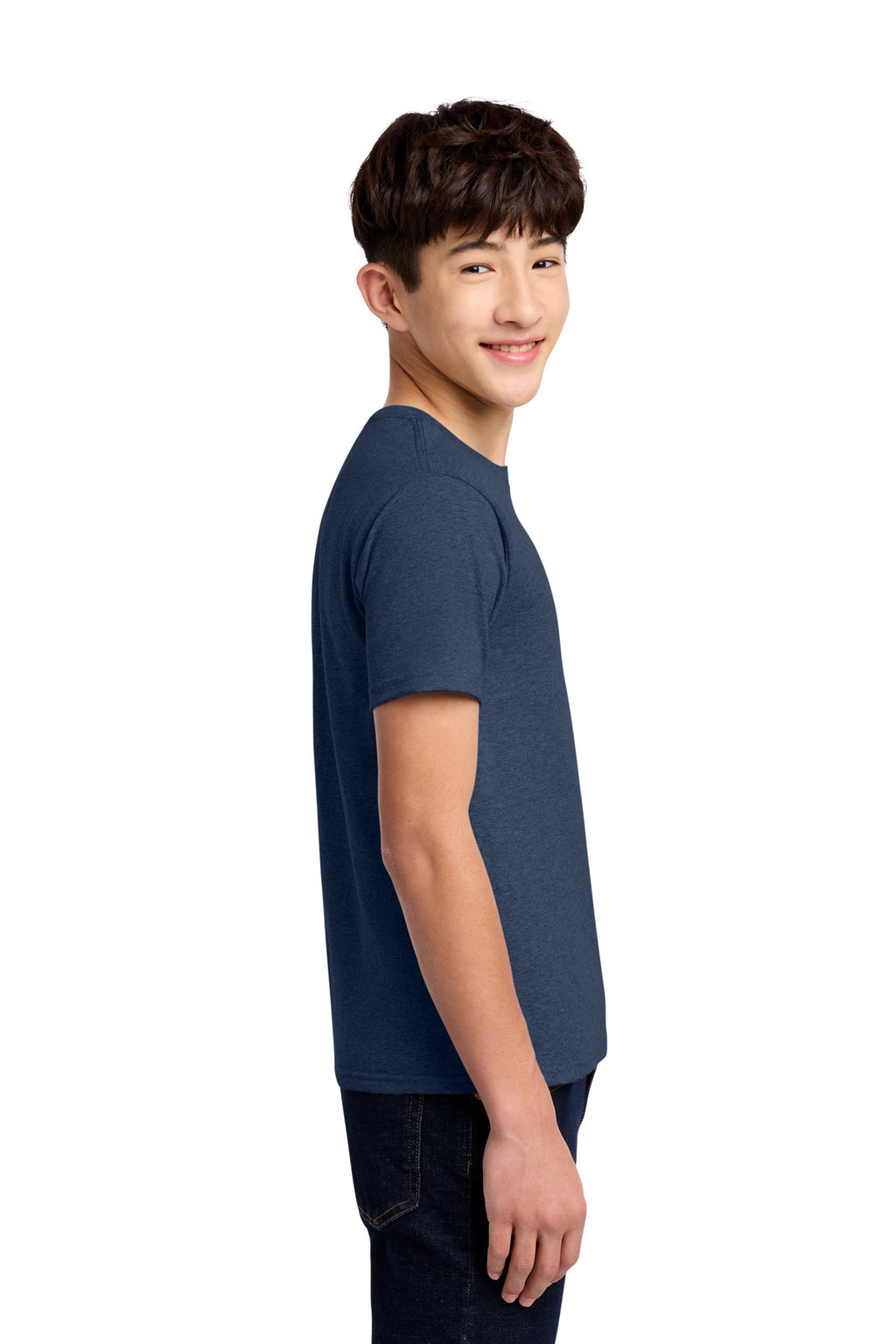 Jerzees - Youth Dri-Power 50/50 Cotton/Poly T-Shirt. 29B - Vintage Heather Navy - side