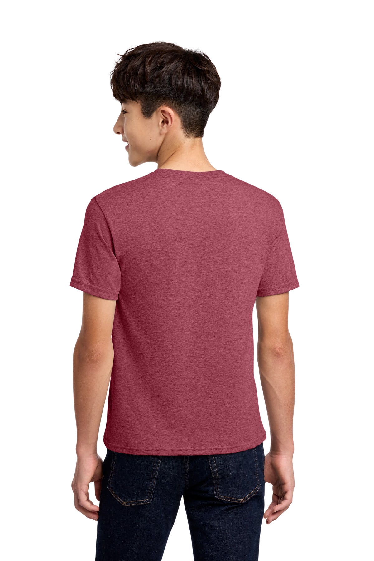 Jerzees - Youth Dri-Power 50/50 Cotton/Poly T-Shirt. 29B - Vintage Heather Red - back
