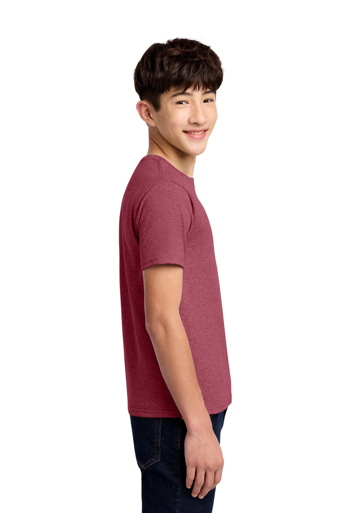 Jerzees - Youth Dri-Power 50/50 Cotton/Poly T-Shirt. 29B - Vintage Heather Red - side