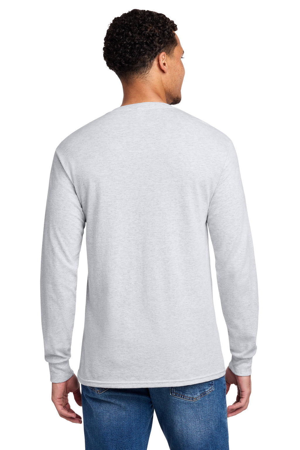 Jerzees - Dri-Power 50/50 Cotton/Poly Long Sleeve T-Shirt. 29LS - Ash - back