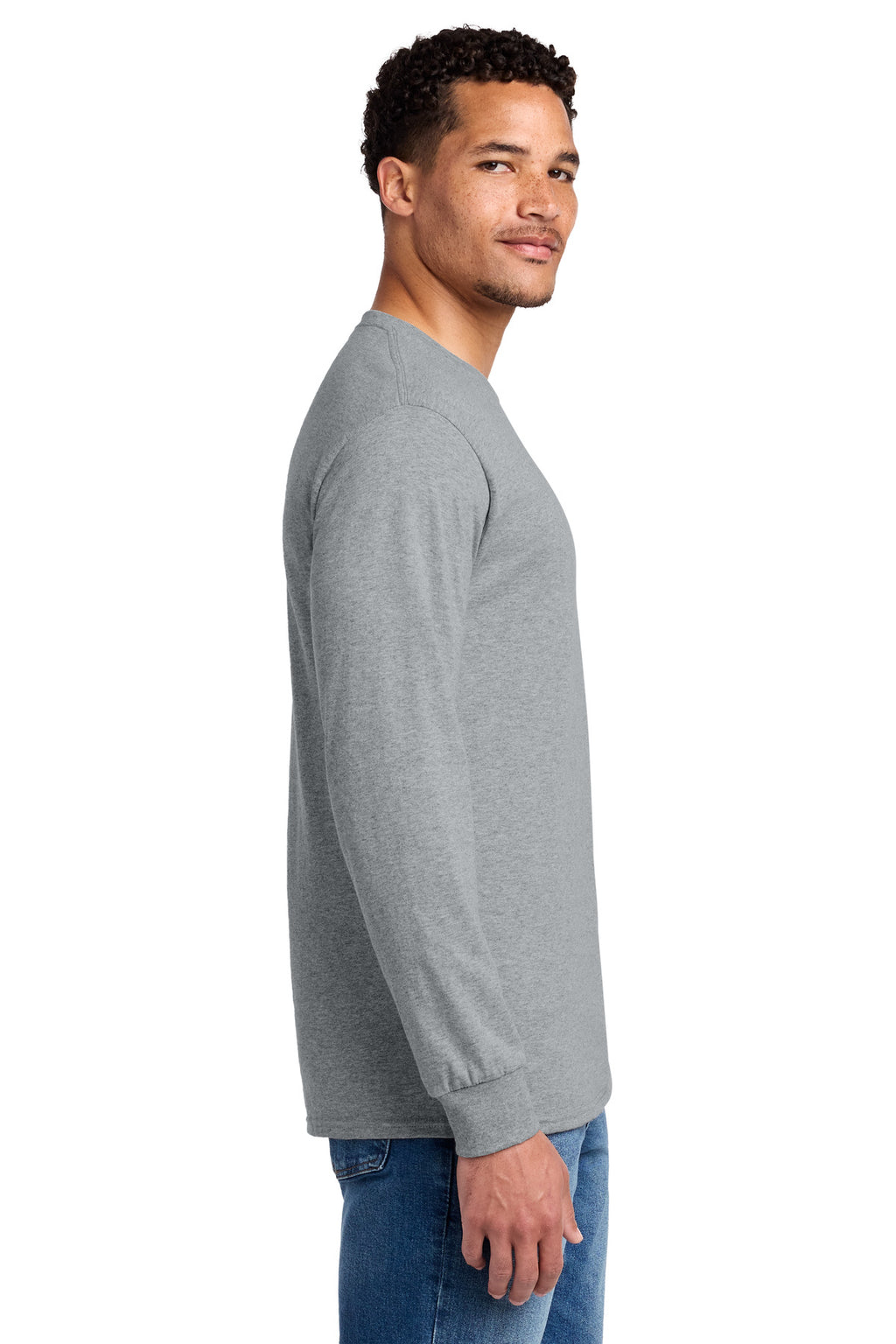Jerzees - Dri-Power 50/50 Cotton/Poly Long Sleeve T-Shirt. 29LS - Athletic Heather - side