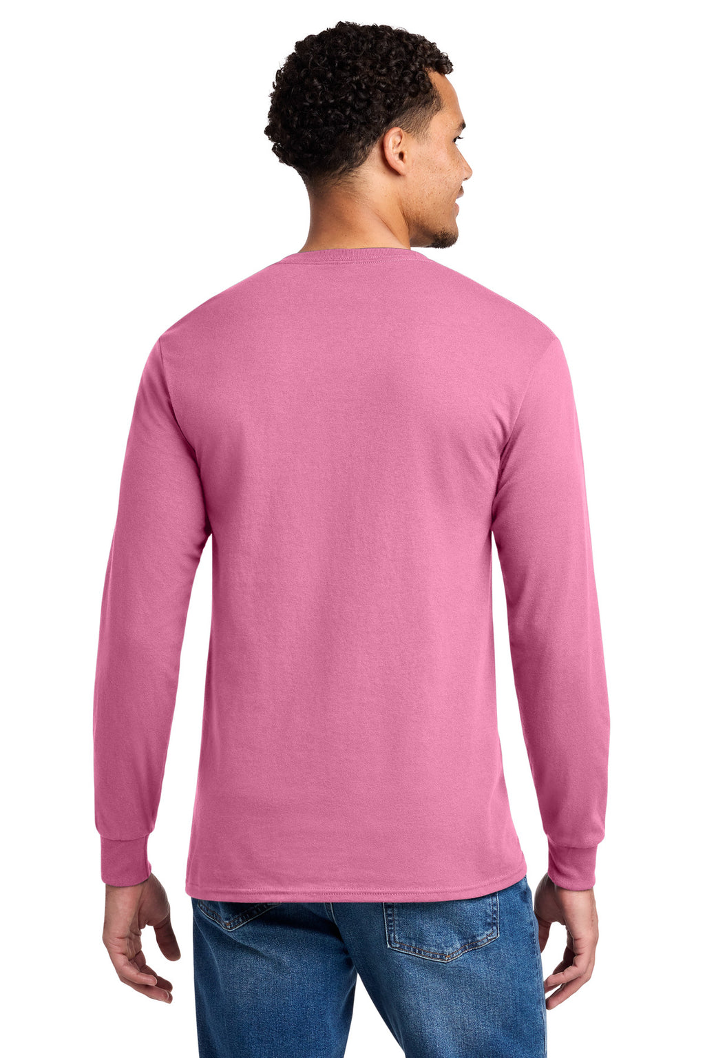 Jerzees - Dri-Power 50/50 Cotton/Poly Long Sleeve T-Shirt. 29LS - Azalea - back