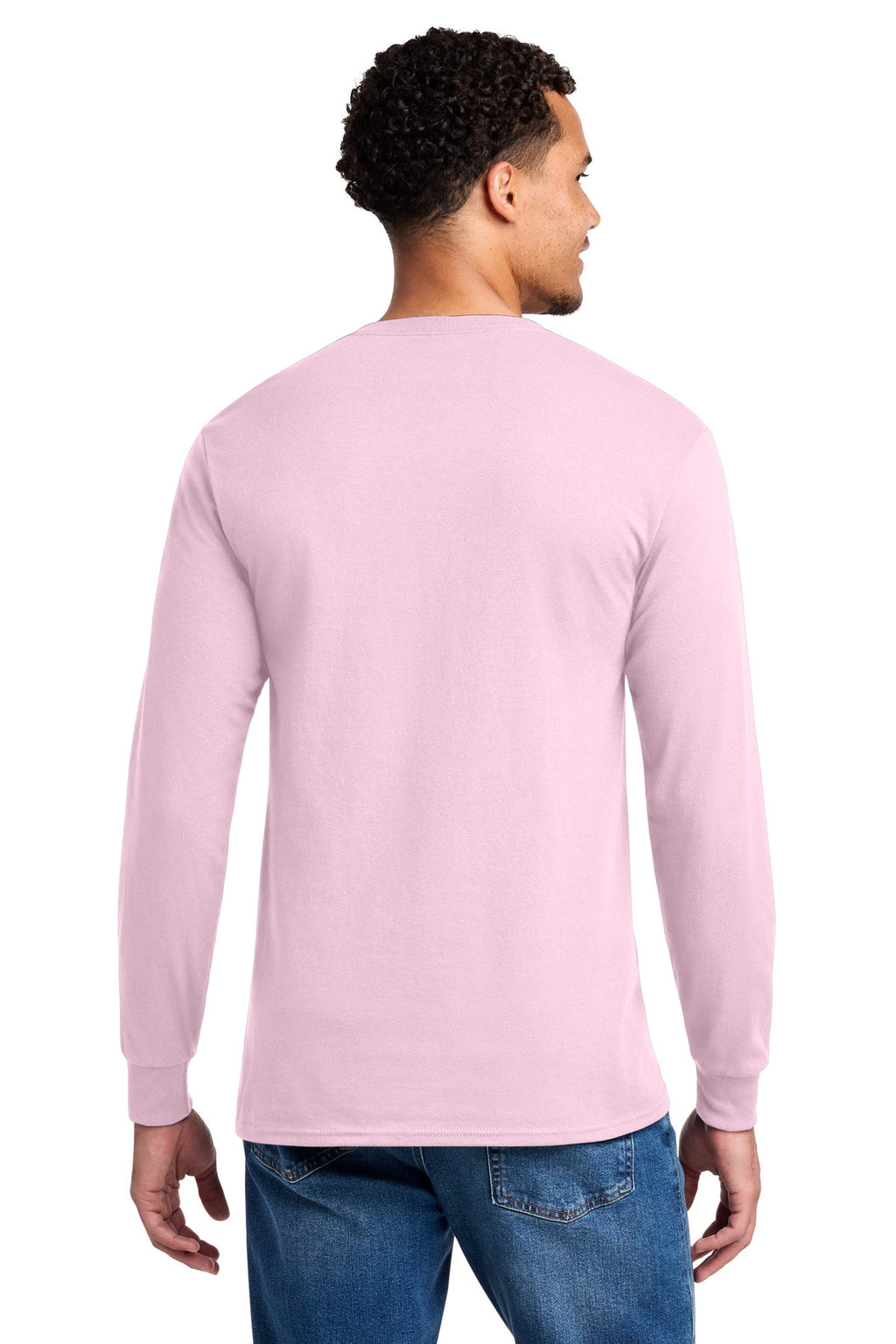 Jerzees - Dri-Power 50/50 Cotton/Poly Long Sleeve T-Shirt. 29LS - Classic Pink - back