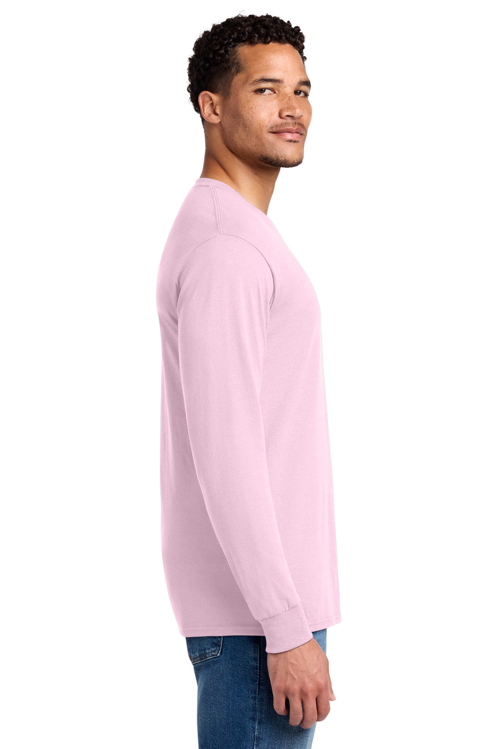 Jerzees - Dri-Power 50/50 Cotton/Poly Long Sleeve T-Shirt. 29LS - Classic Pink - side