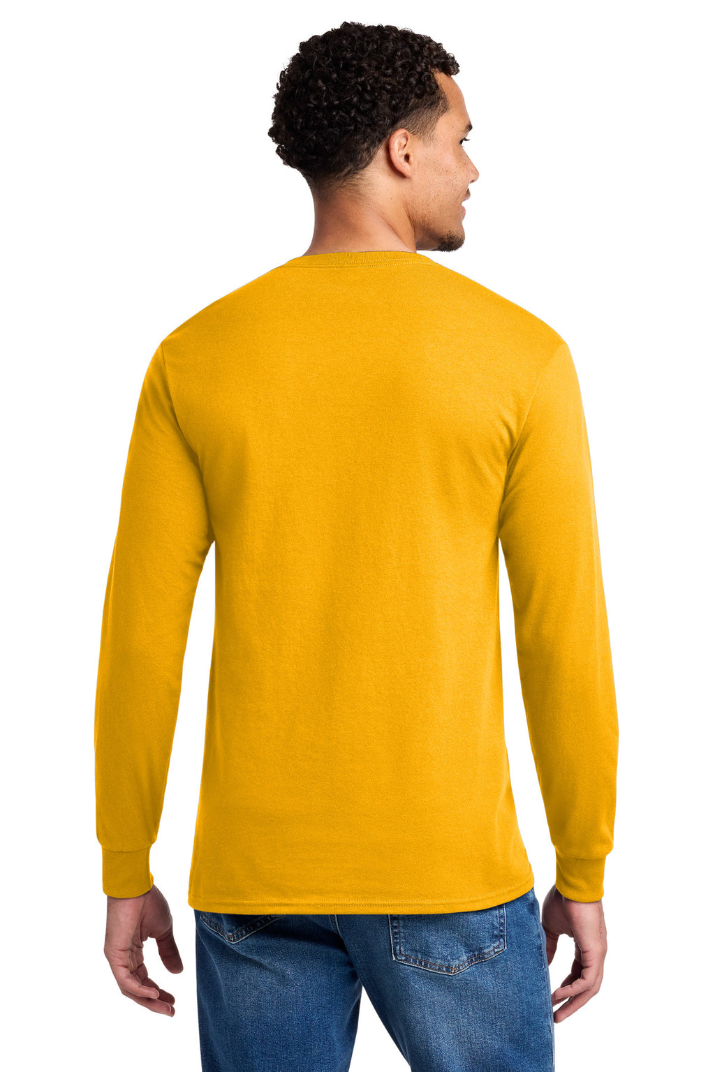 Jerzees - Dri-Power 50/50 Cotton/Poly Long Sleeve T-Shirt. 29LS - Gold - back