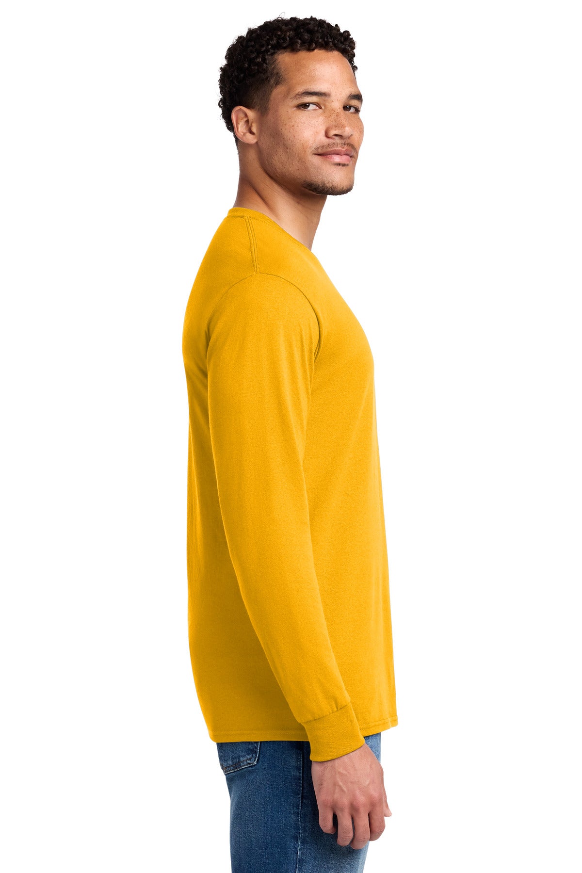Jerzees - Dri-Power 50/50 Cotton/Poly Long Sleeve T-Shirt. 29LS - Gold - side