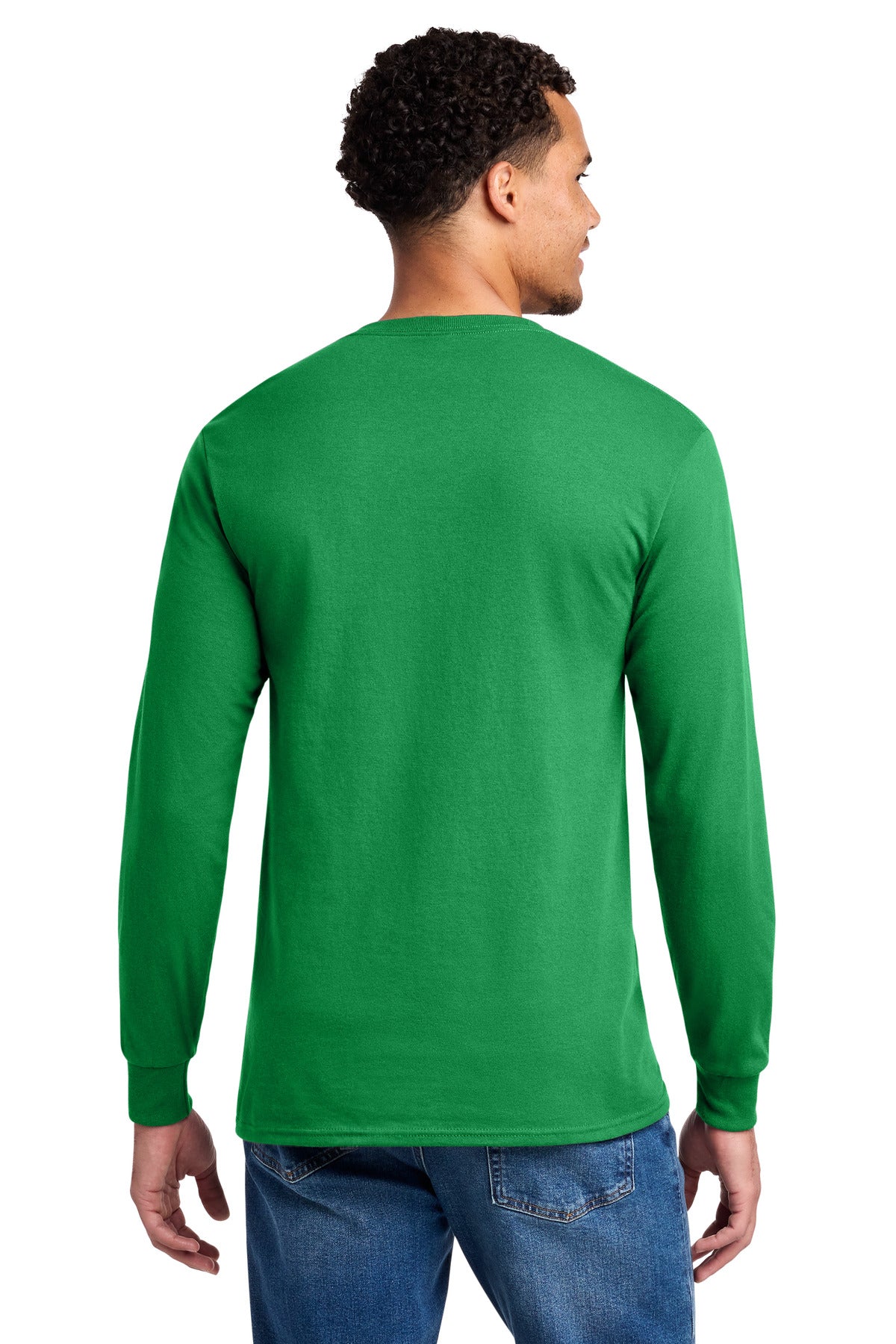 Jerzees - Dri-Power 50/50 Cotton/Poly Long Sleeve T-Shirt. 29LS - Kelly - back