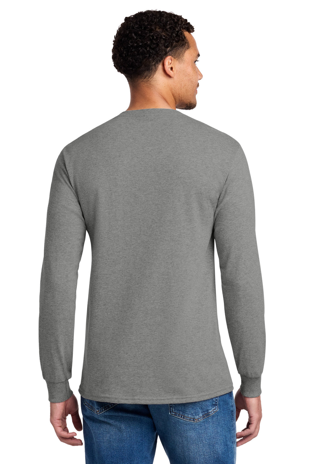 Jerzees - Dri-Power 50/50 Cotton/Poly Long Sleeve T-Shirt. 29LS - Oxford - back