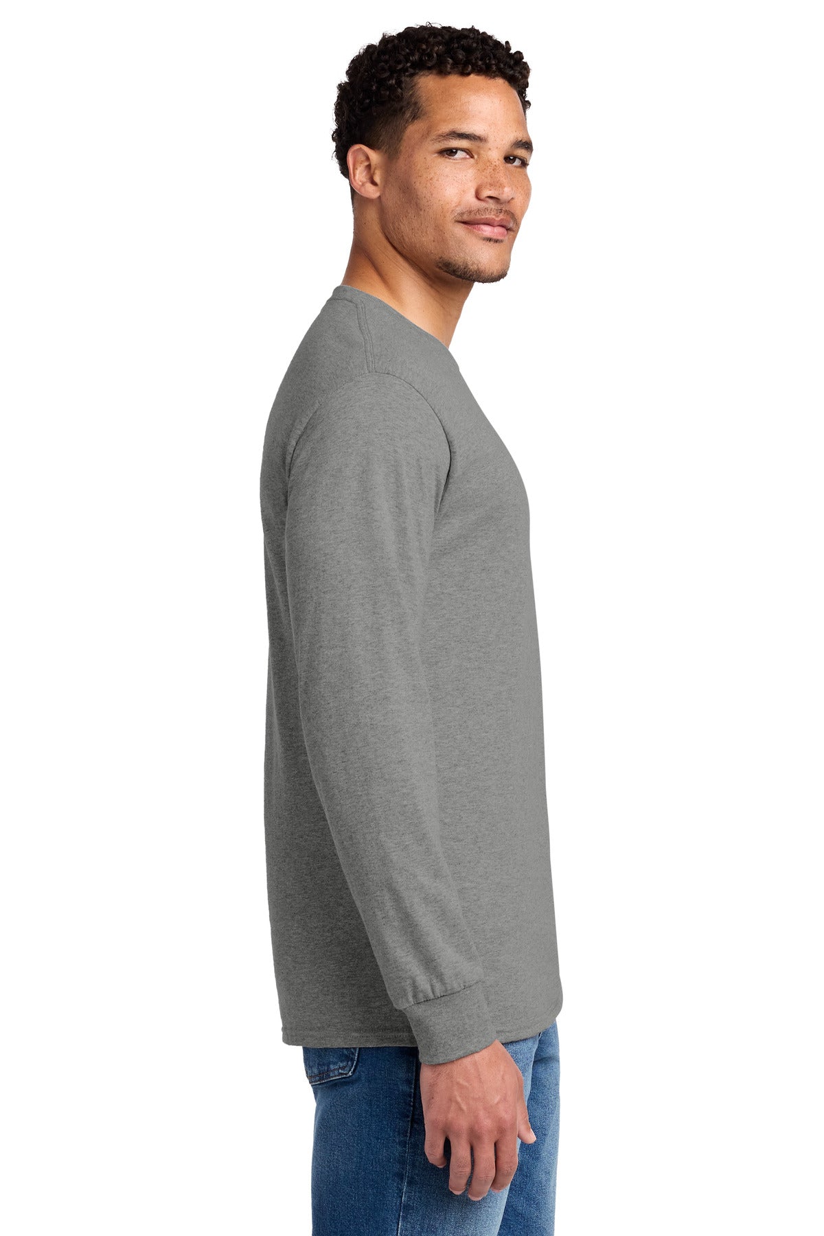 Jerzees - Dri-Power 50/50 Cotton/Poly Long Sleeve T-Shirt. 29LS - Oxford - side
