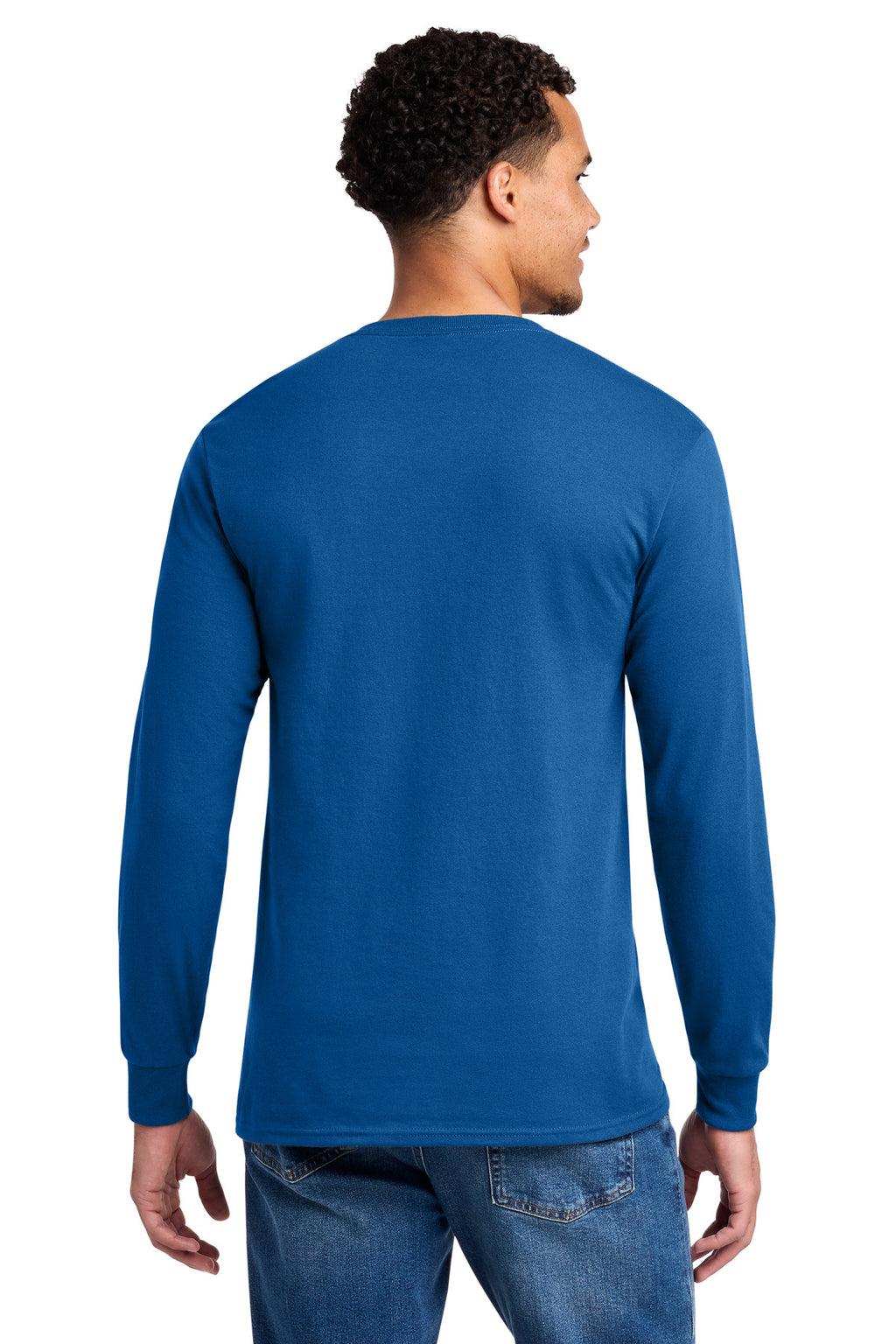Jerzees - Dri-Power 50/50 Cotton/Poly Long Sleeve T-Shirt. 29LS - Royal - back
