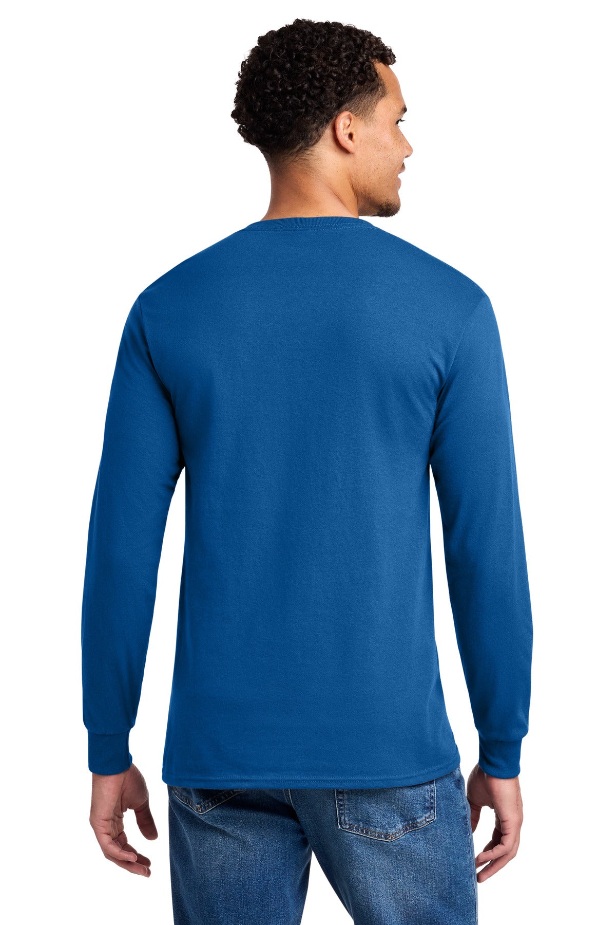 Jerzees - Dri-Power 50/50 Cotton/Poly Long Sleeve T-Shirt. 29LS - Royal - back